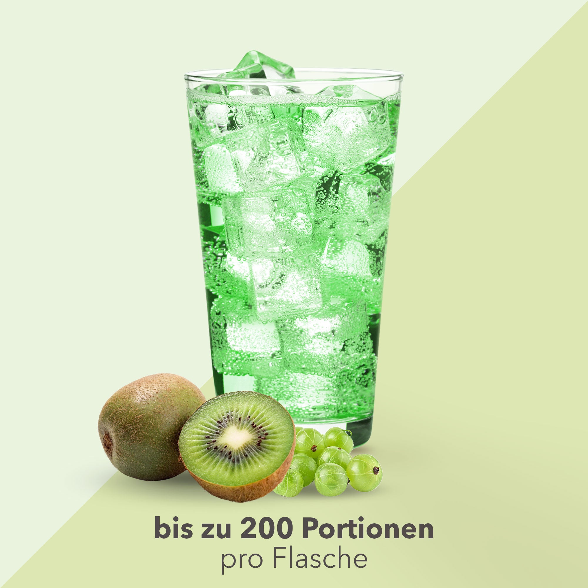 Vital Drink Zerop - Kiwi Stachelbeere - 1000 ml Flasche#geschmack_kiwi-stachelbeere