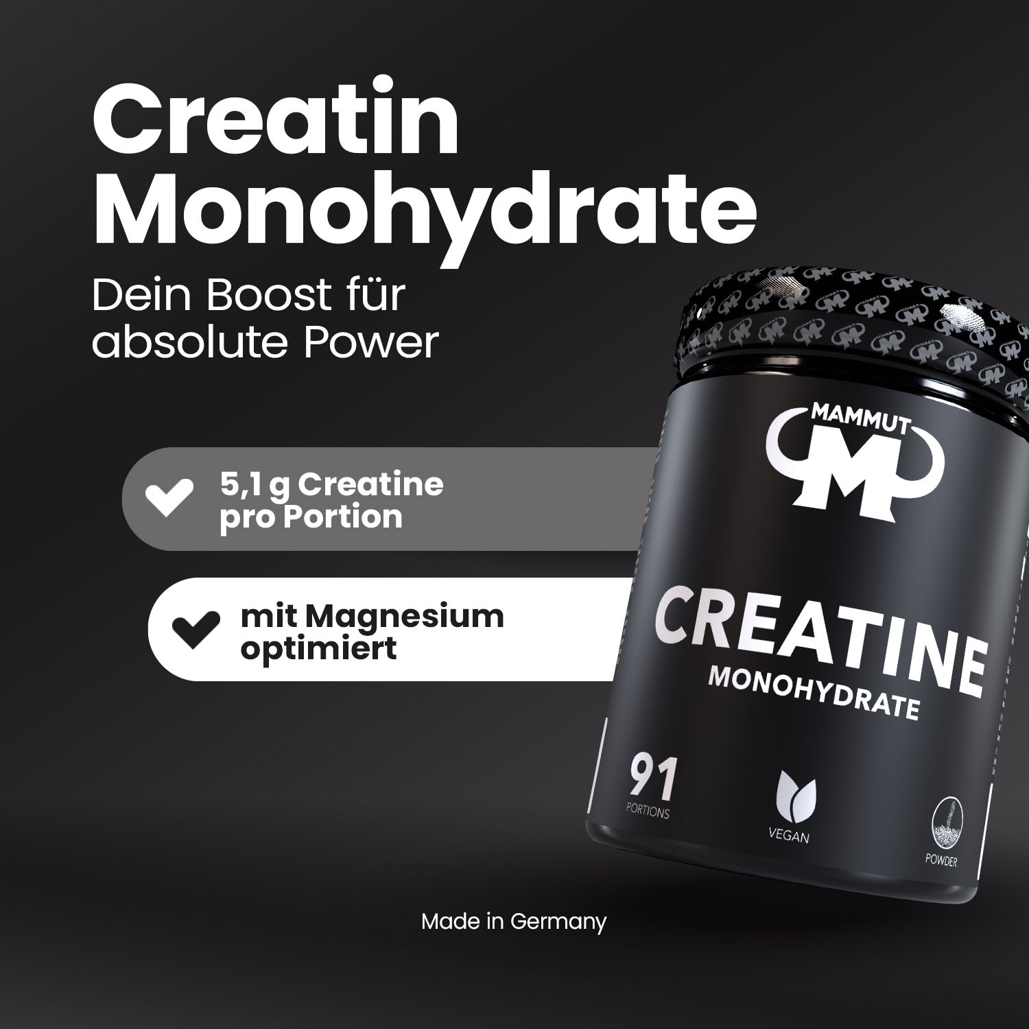 Creatine Monohydrate Powder - 550 g Dose#_