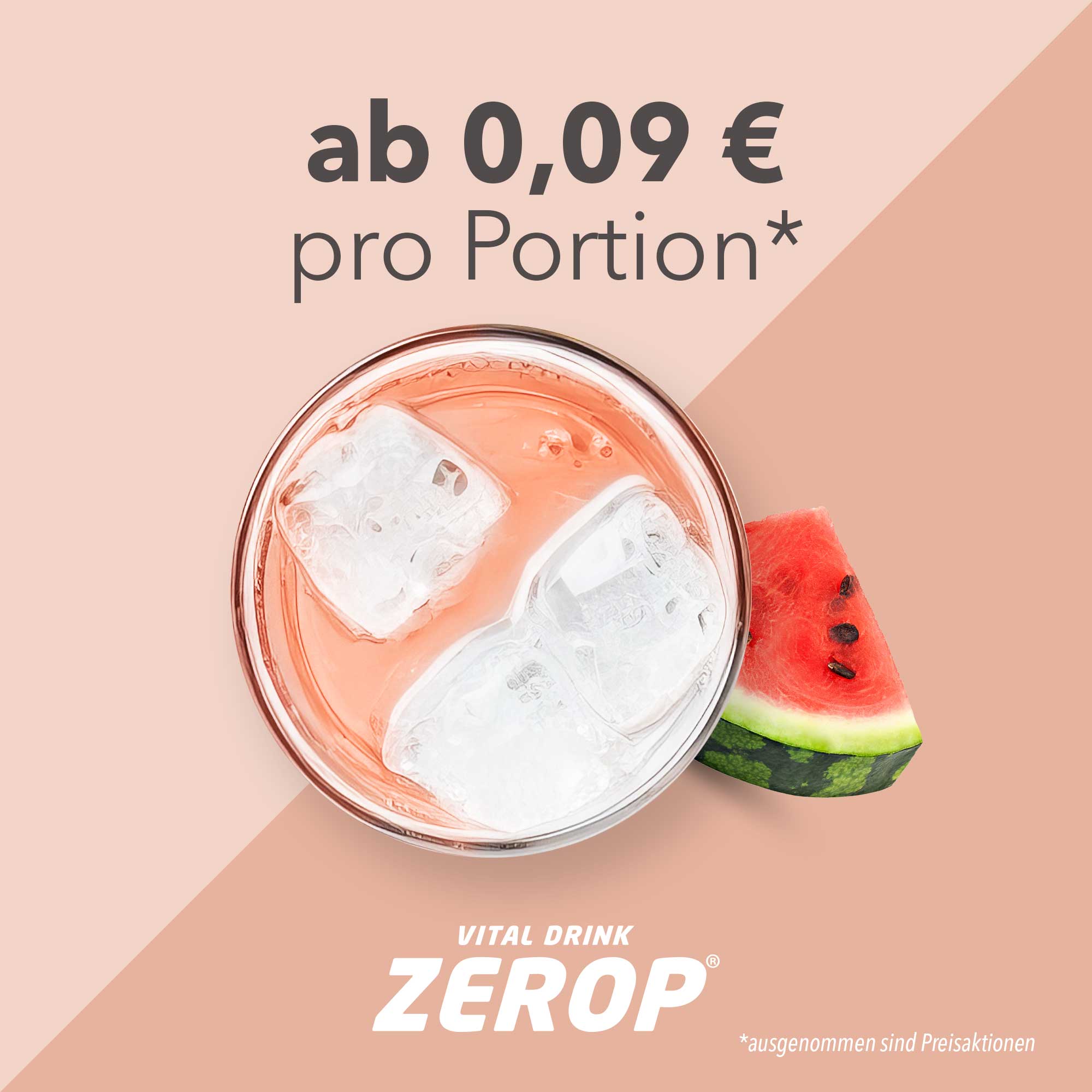 Vital Drink Zerop - Wassermelone - 1000 ml Flasche#geschmack_wassermelone