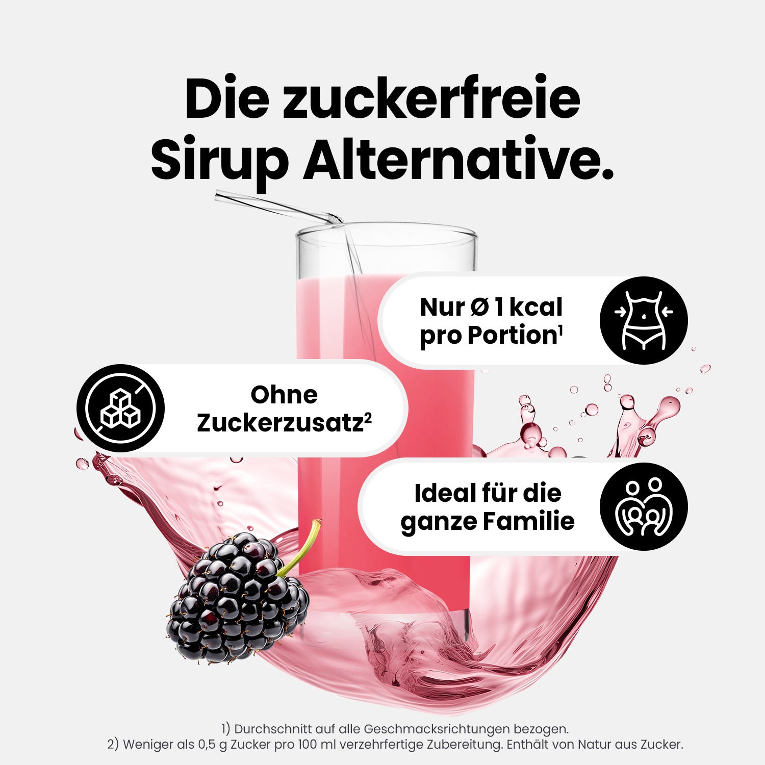 Vital Drink Zerop - Brombeere - 1000 ml Flasche#geschmack_brombeere