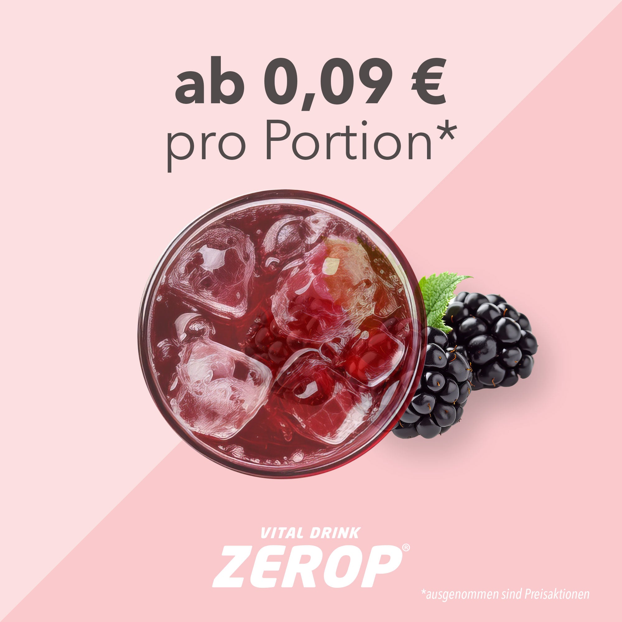 Vital Drink Zerop - Brombeere - 1000 ml Flasche#geschmack_brombeere