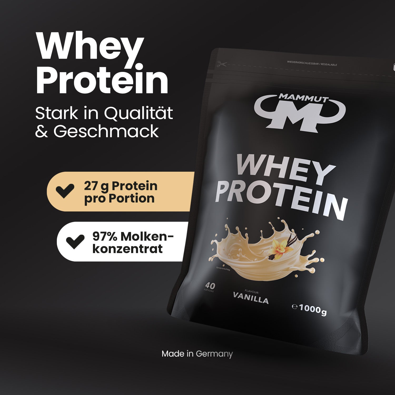 Whey Protein - Vanilla - 1000 g Zipp-Beutel#geschmack_vanilla
