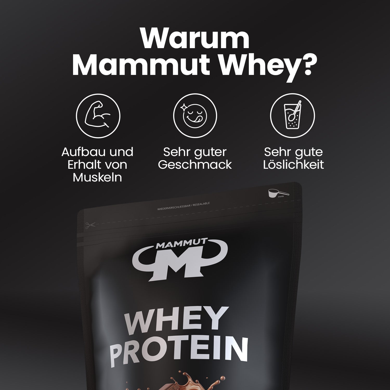 Whey Protein - Chocolate - 1000 g Zipp-Beutel#geschmack_chocolate