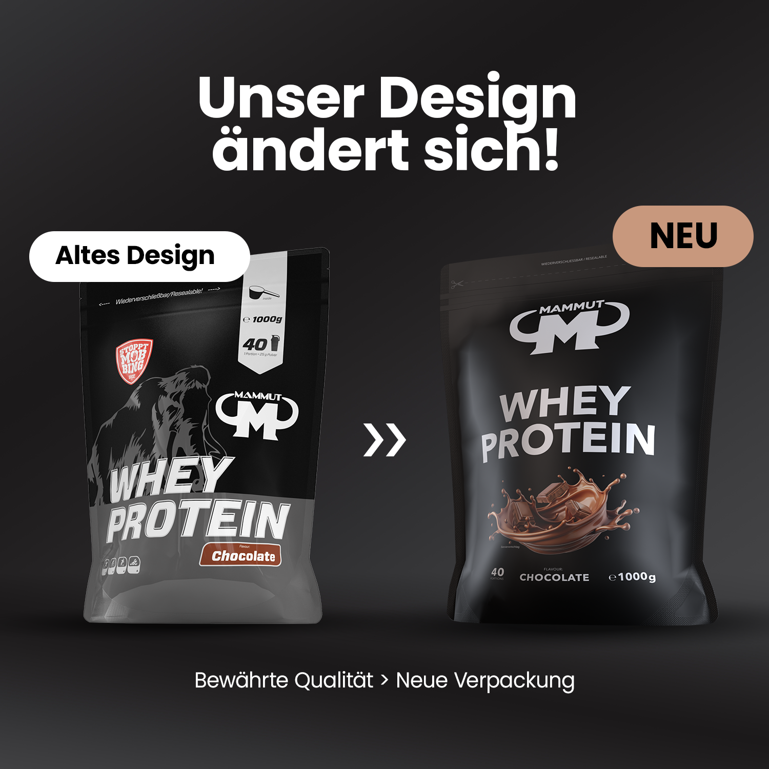 Whey Protein - Chocolate - 1000 g Zipp-Beutel#geschmack_chocolate