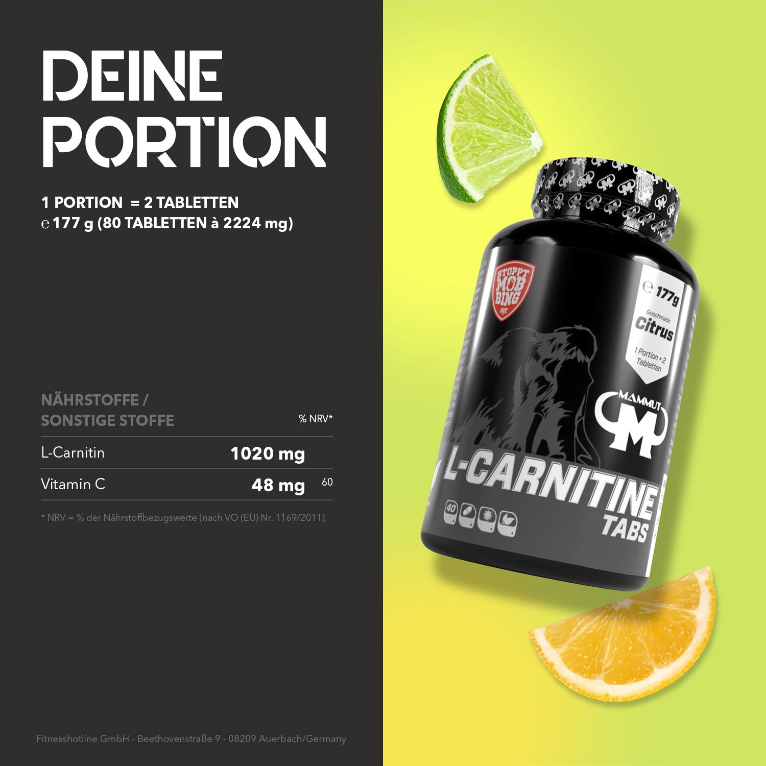 L-Carnitine Tabs - 80 Stück/Dose#_