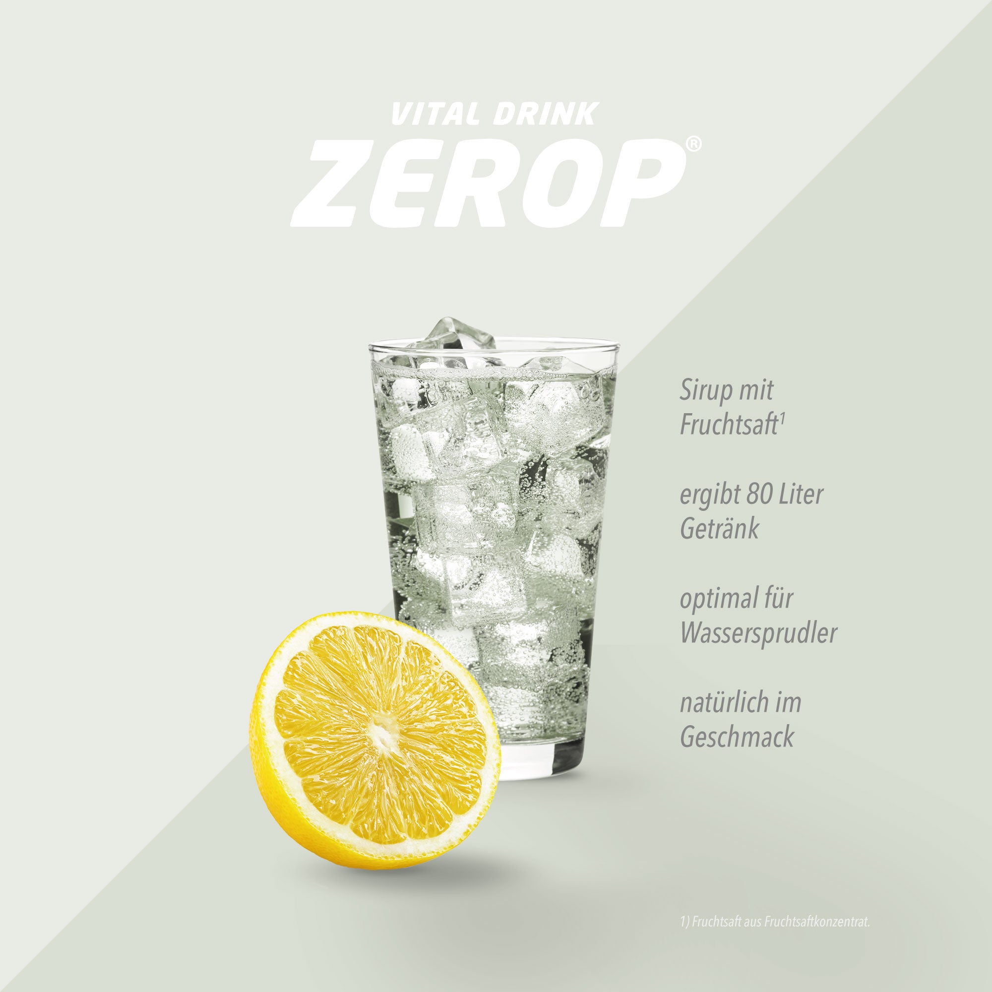 Vital Drink Zerop - Bitter Lemon - 1000 ml Flasche#geschmack_bitter-lemon