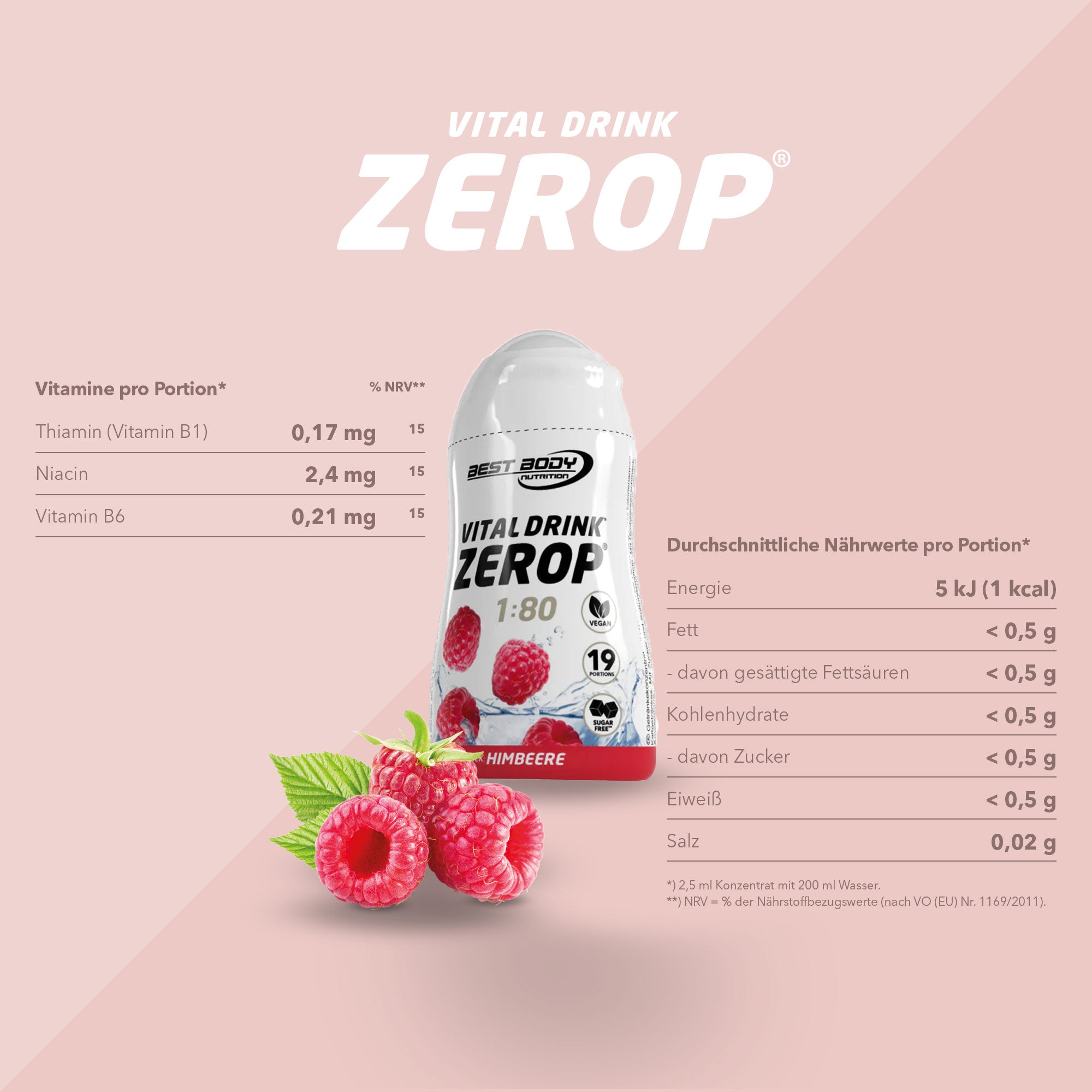 Vital Drink Zerop - Mix Tray - 6 x 48 ml Squeeze Flasche#_