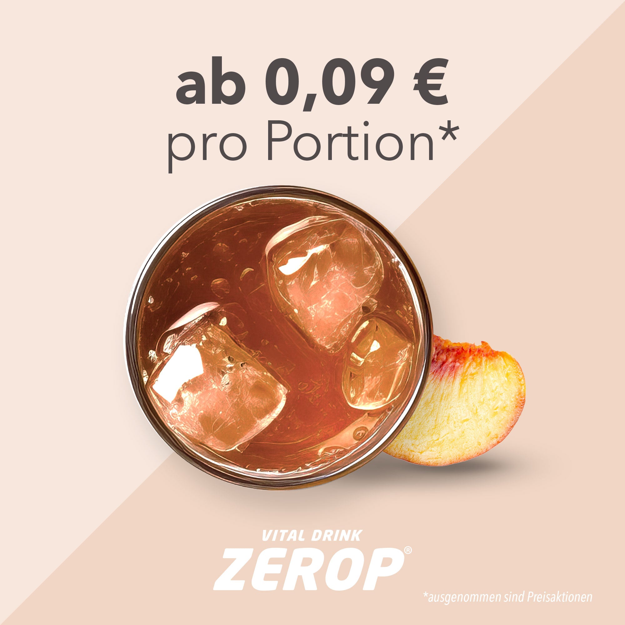 Vital Drink Zerop - Eistee Pfirsich - 1000 ml Flasche#geschmack_eistee-pfirsich