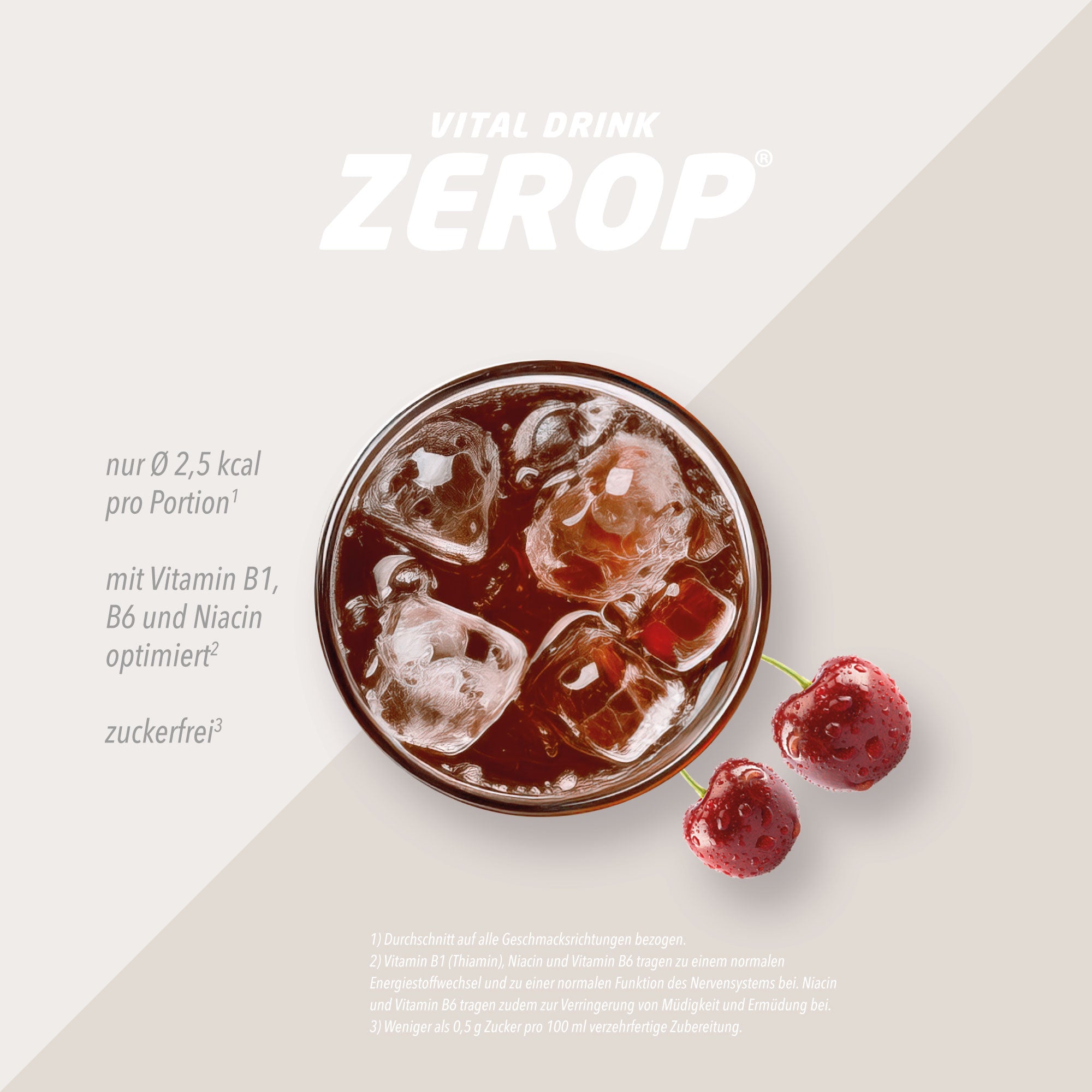 Vital Drink Zerop - Kirsch Cola - 1000 ml Flasche#geschmack_kirsch-cola