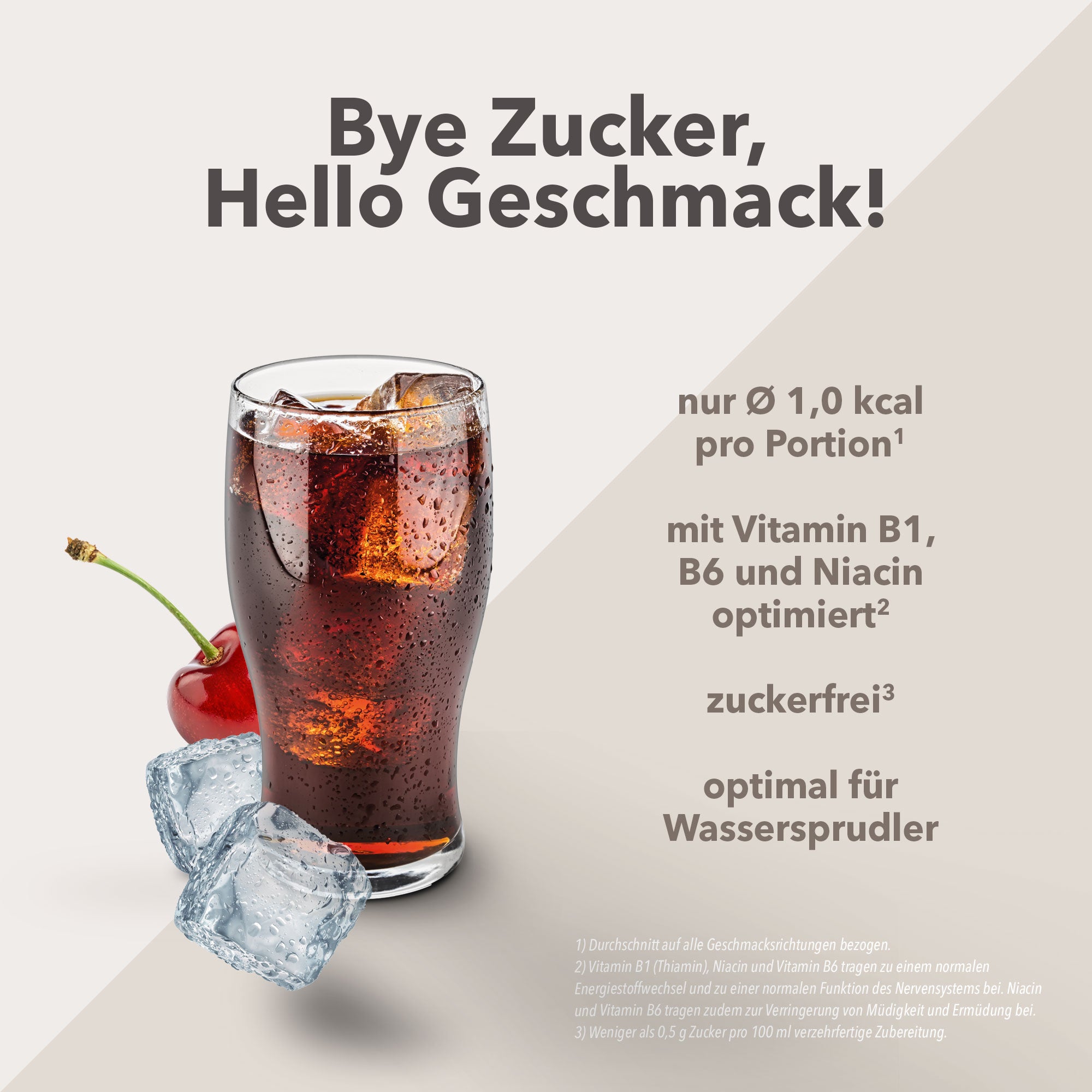 Vital Drink Zerop - Kirsch Cola - 1000 ml Flasche#geschmack_kirsch-cola