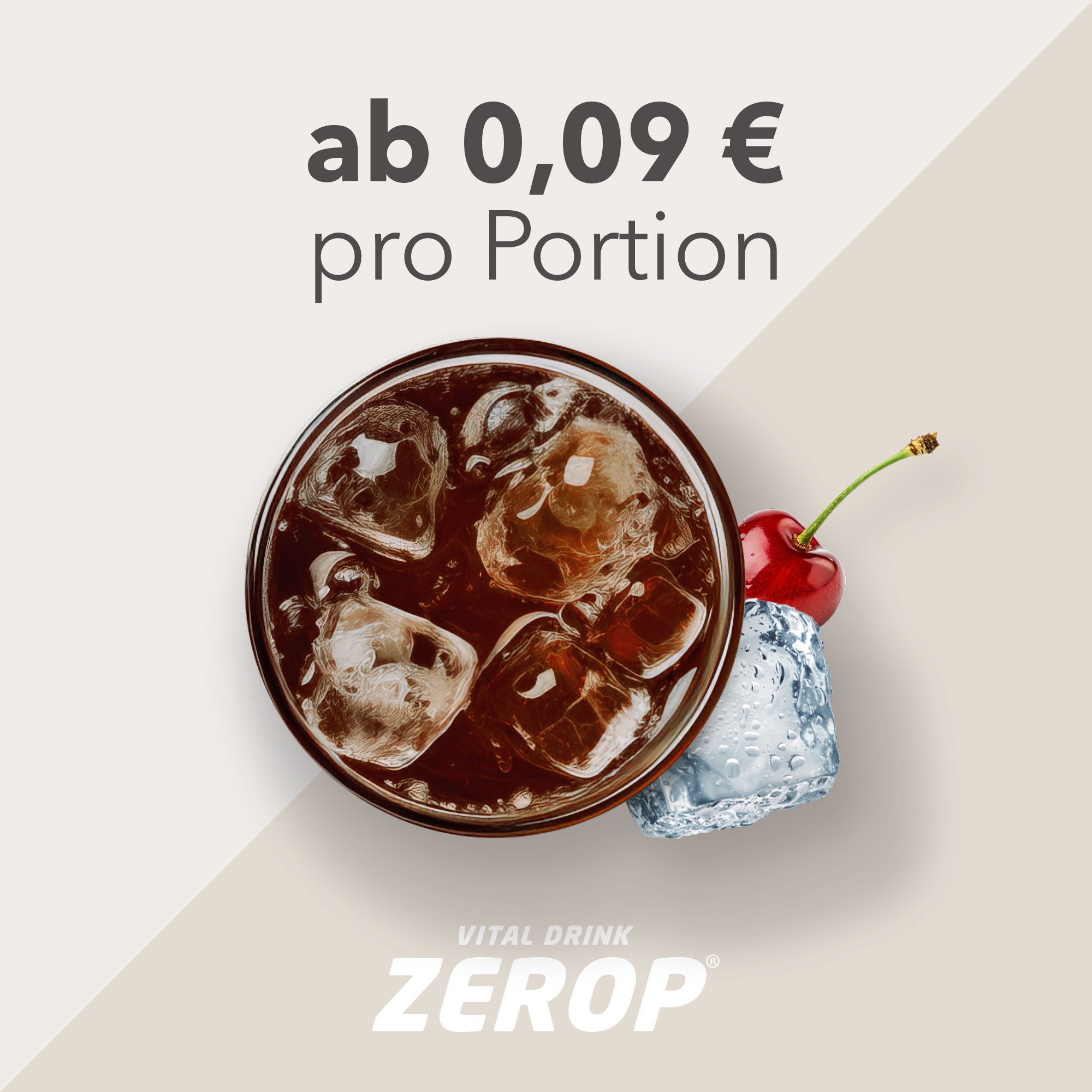 Vital Drink Zerop - Kirsch Cola - 1000 ml Flasche#geschmack_kirsch-cola