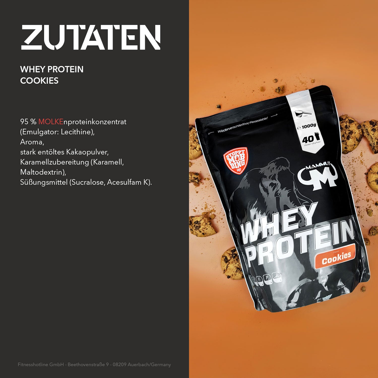 Whey Protein - Cookies - 1000 g Zipp-Beutel#geschmack_cookies