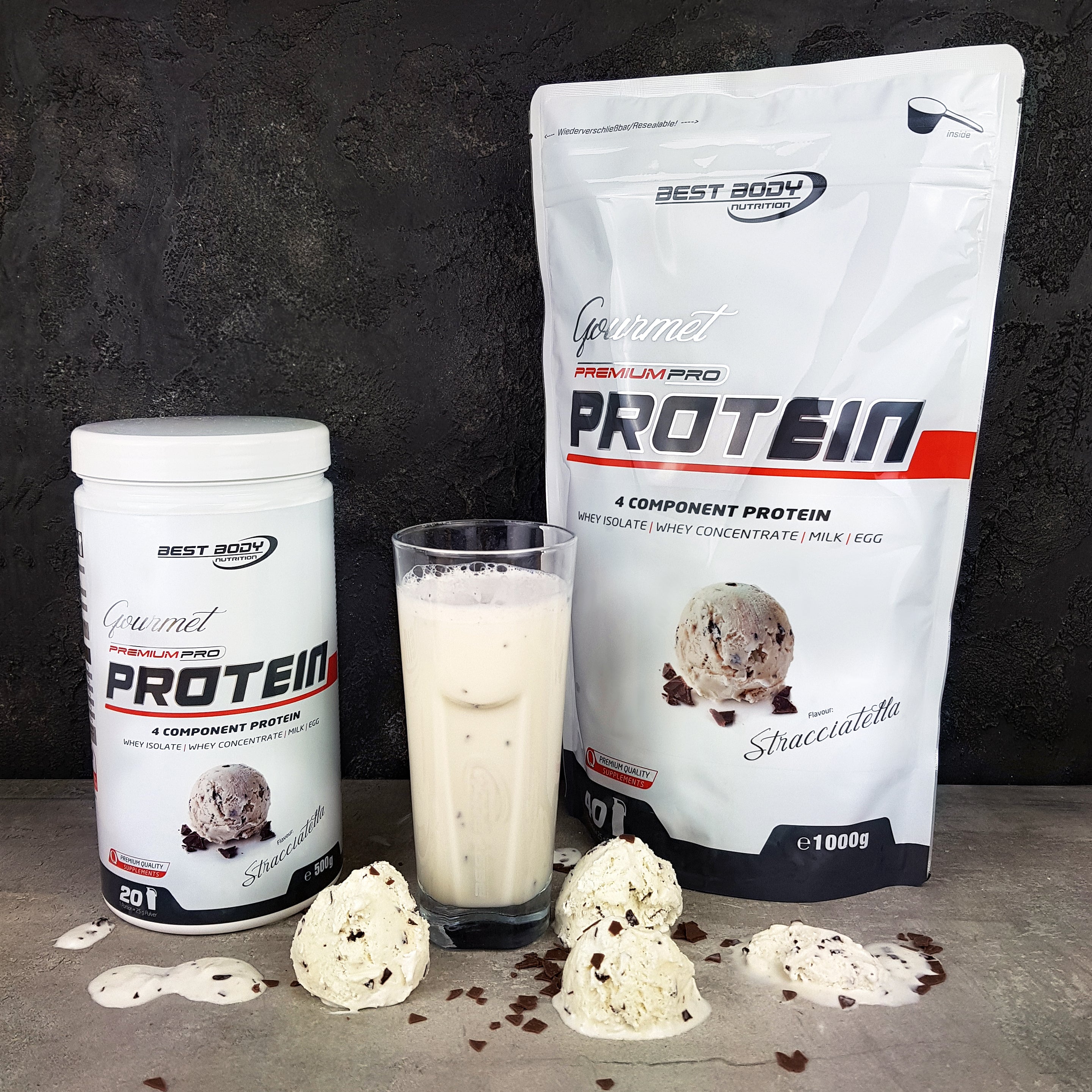 Gourmet Premium Pro Protein - Stracciatella - 500 g Dose#geschmack_stracciatella