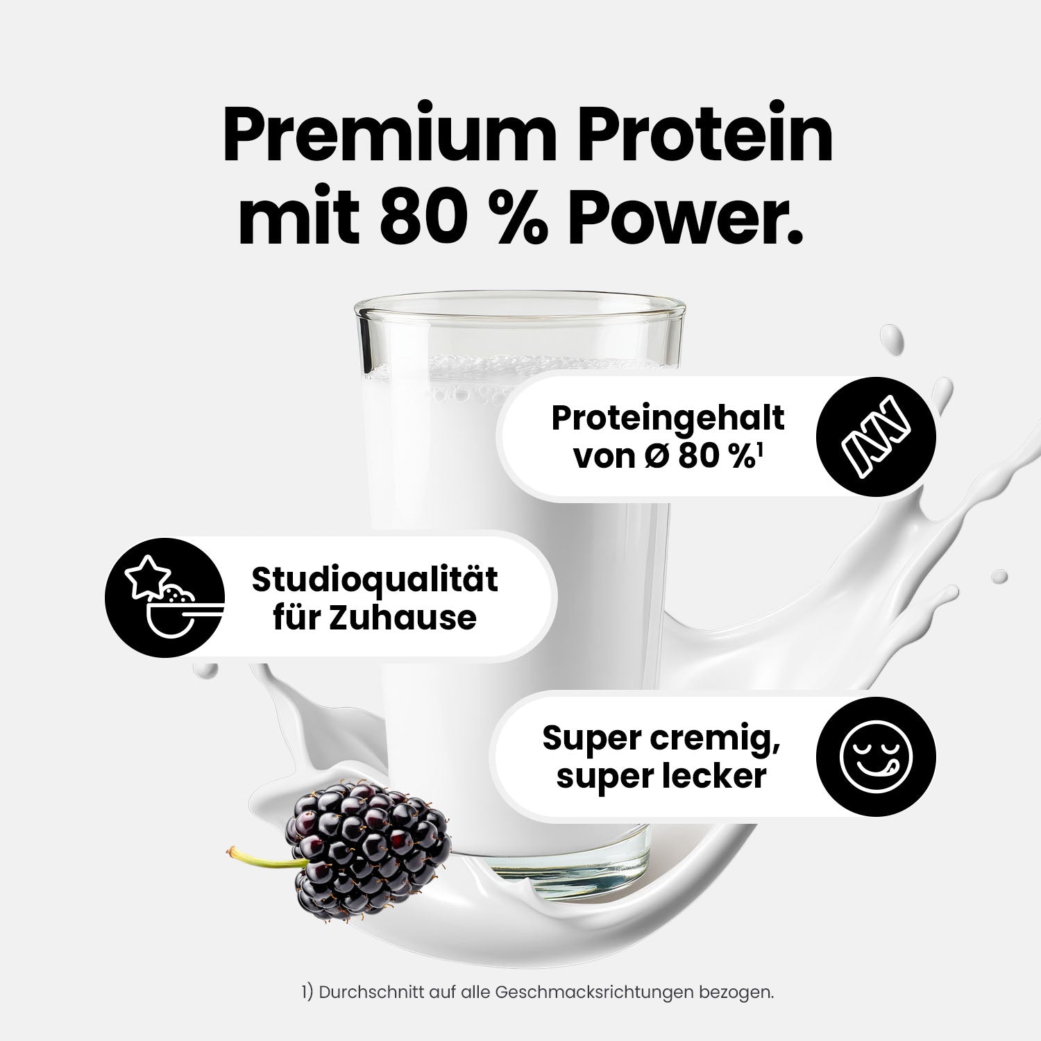 Gourmet Premium Pro Protein - Blackberry Yoghurt - 1000 g Zipp-Beutel#geschmack_blackberry-yoghurt