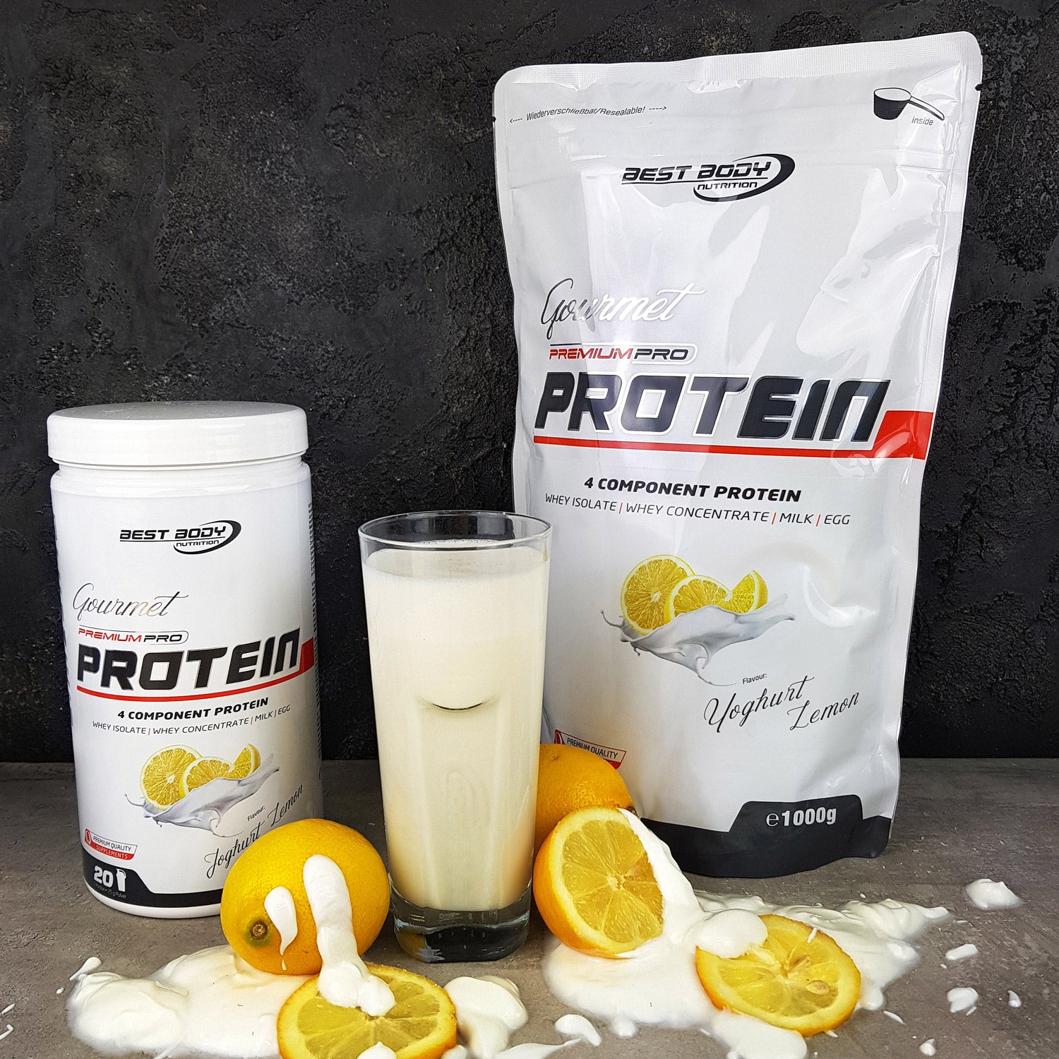 Gourmet Premium Pro Protein - Yoghurt Lemon - 1000 g Zipp-Beutel#geschmack_yoghurt-lemon