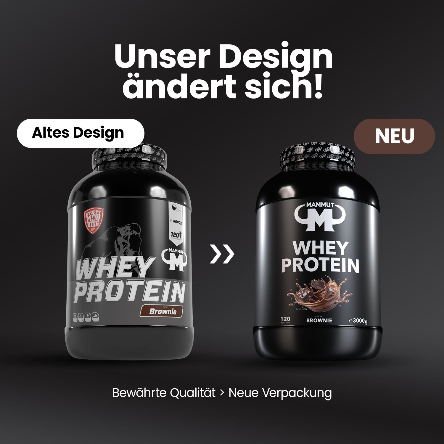 Whey Protein - Brownie - 3000 g Dose#geschmack_brownie