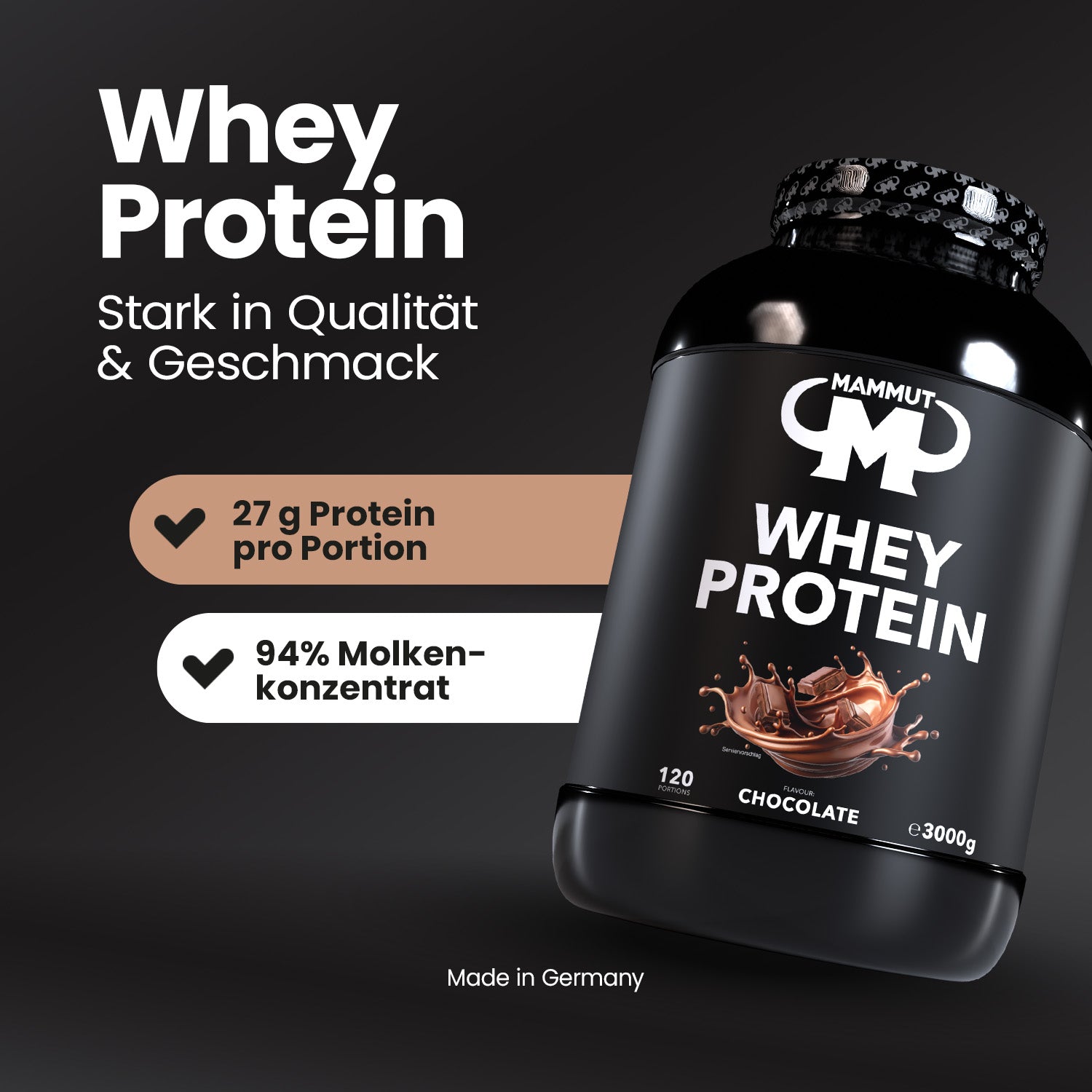 Whey Protein - Chocolate - 3000 g Dose#geschmack_chocolate