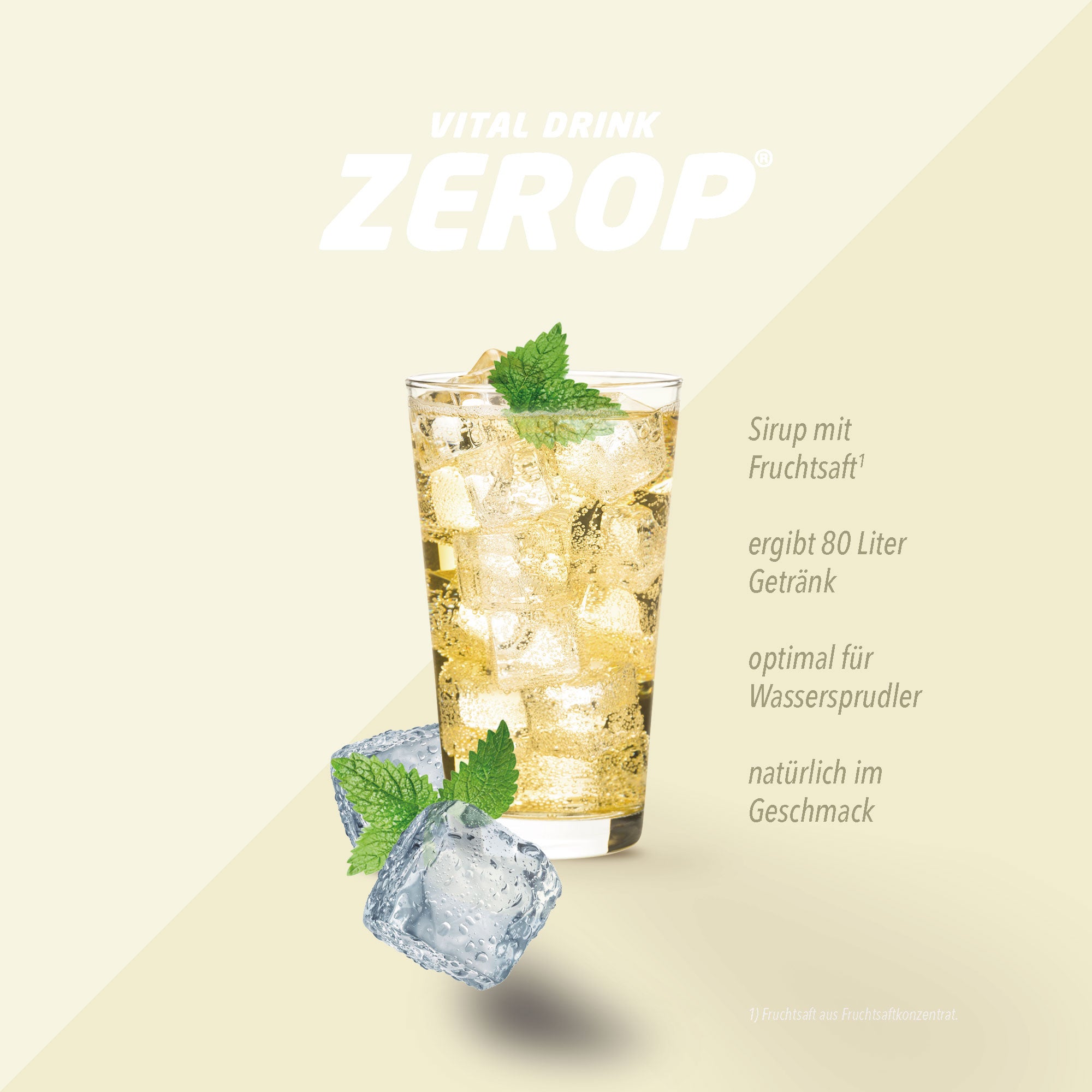 Vital Drink Zerop - Kräuterlimonade - 1000 ml Flasche#geschmack_kr-uterlimonade
