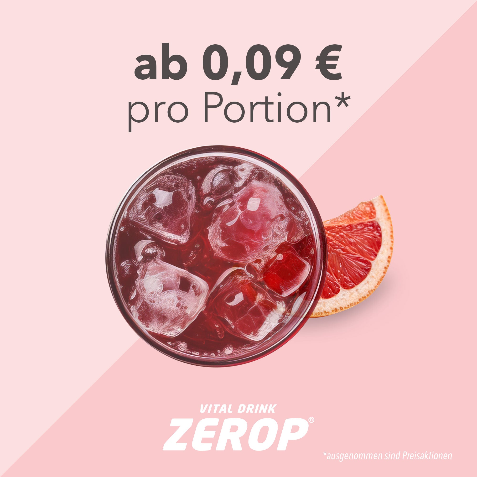 Vital Drink Zerop - Pink Grapefruit - 1000 ml Flasche#geschmack_pink-grapefruit