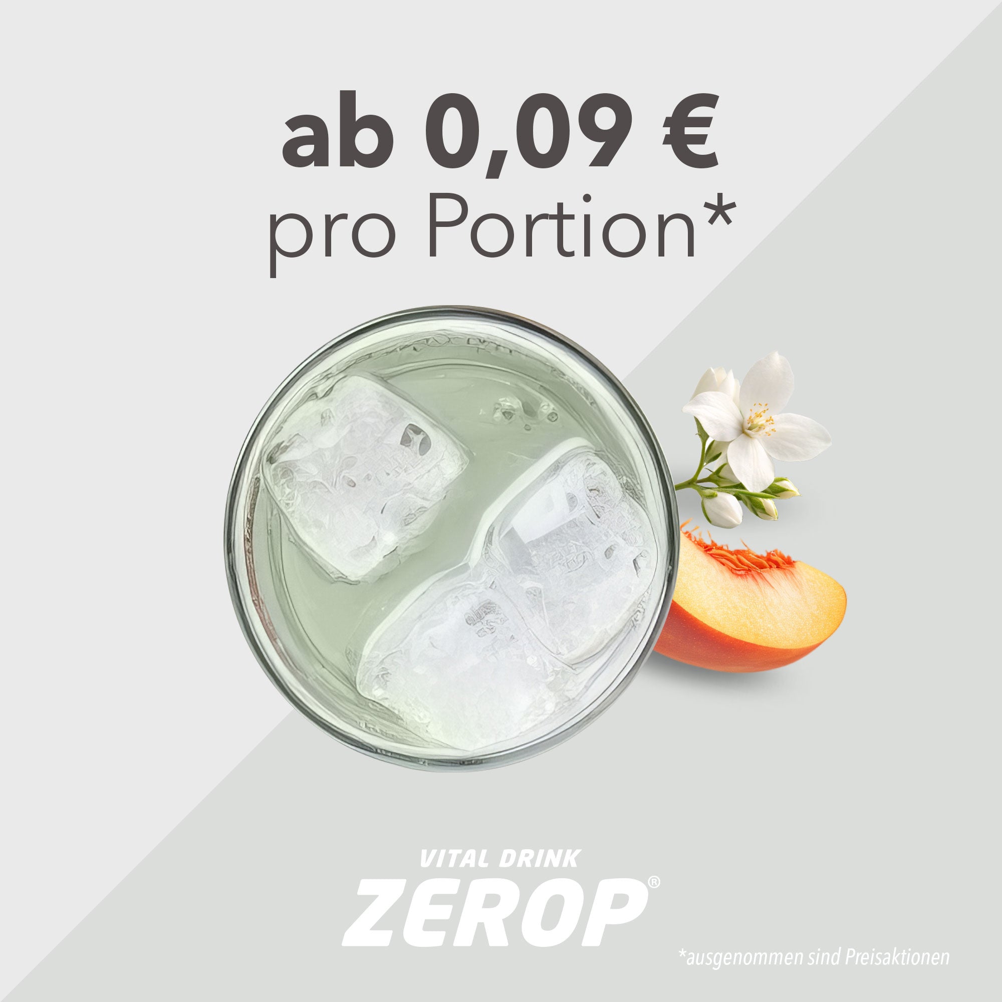 Vital Drink Zerop - Weißer Tee Pfirsich - 1000 ml Flasche#geschmack_wei-er-tee-pfirsich