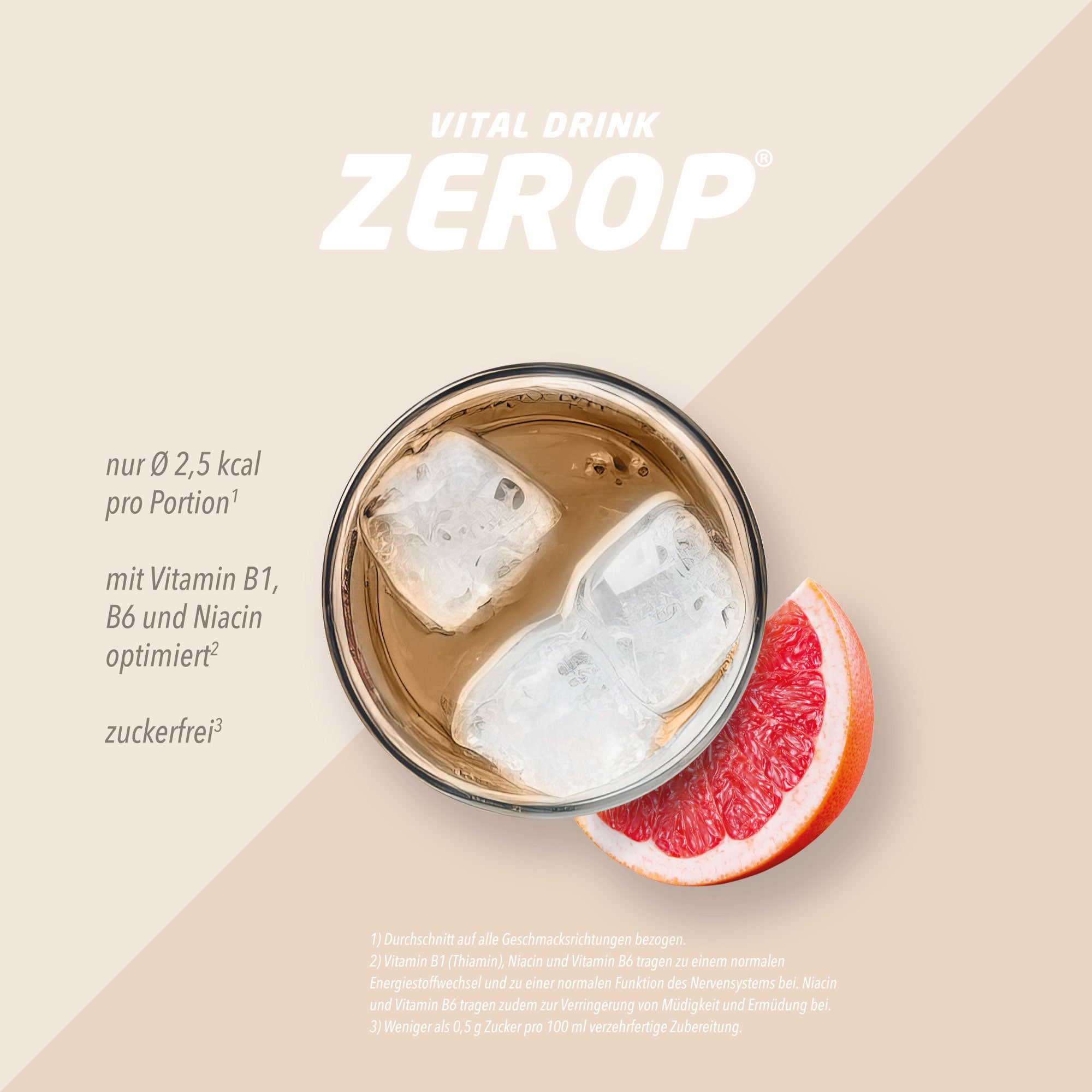 Vital Drink Zerop - Mango Grapefruit - 1000 ml Flasche#geschmack_mango-grapefruit