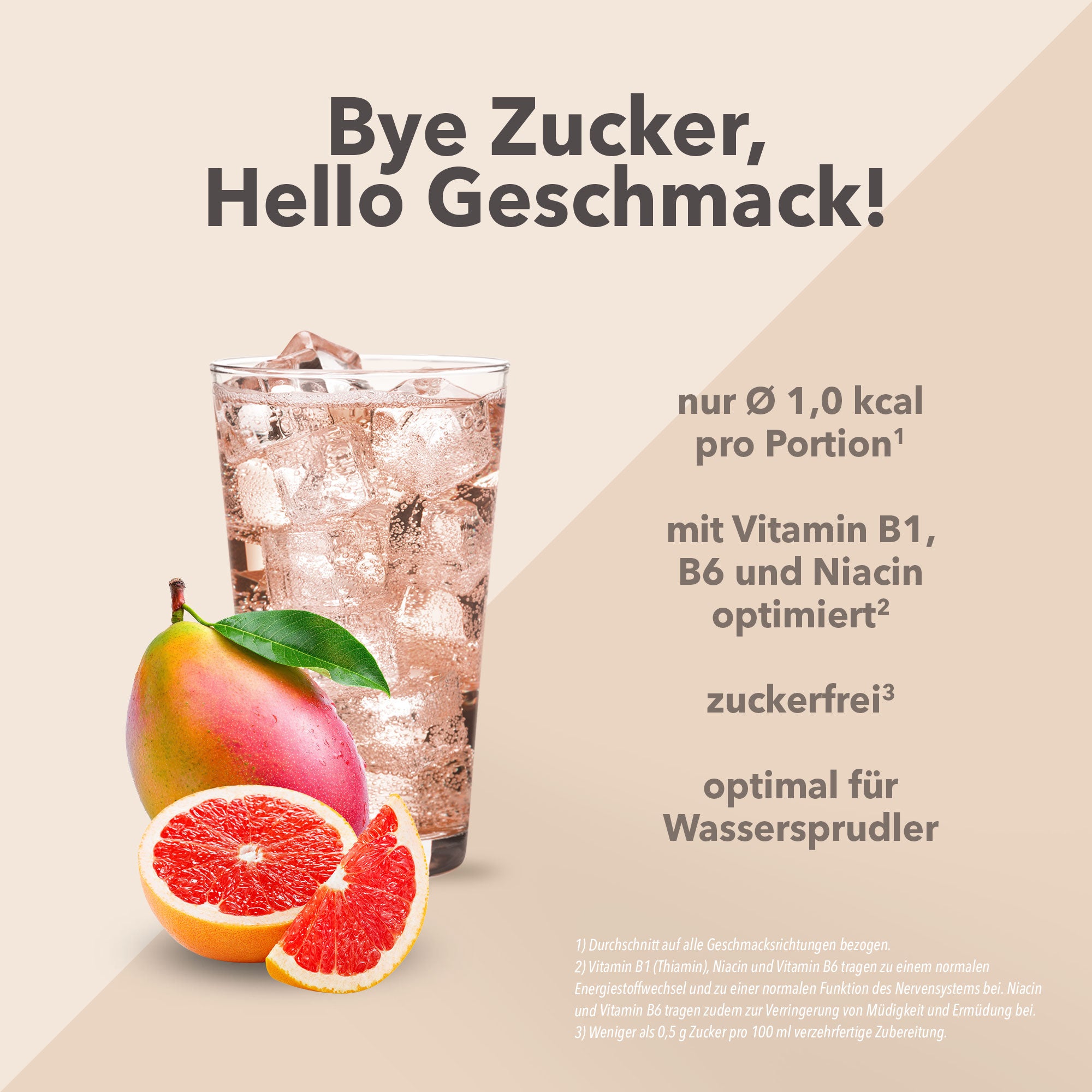 Vital Drink Zerop - Mango Grapefruit - 1000 ml Flasche#geschmack_mango-grapefruit