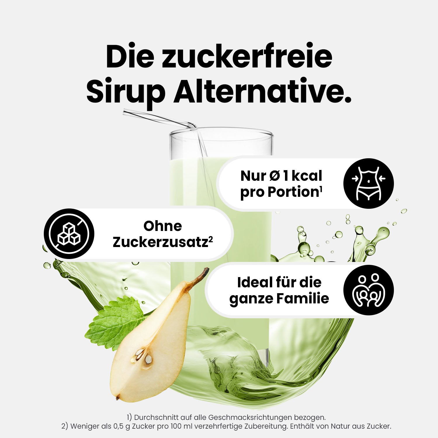 Vital Drink Zerop - Birne Melisse - 1000 ml Flasche#geschmack_birne-melisse