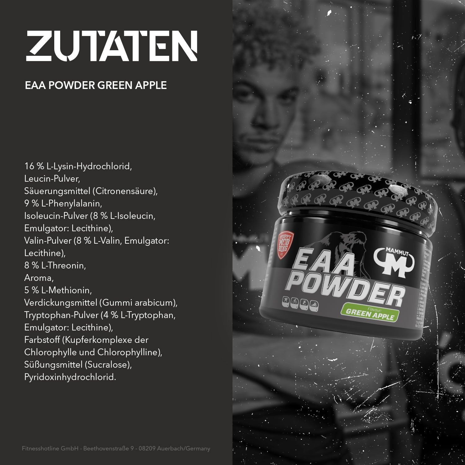 EAA Powder - Green Apple - 250 g Dose#geschmack_green-apple