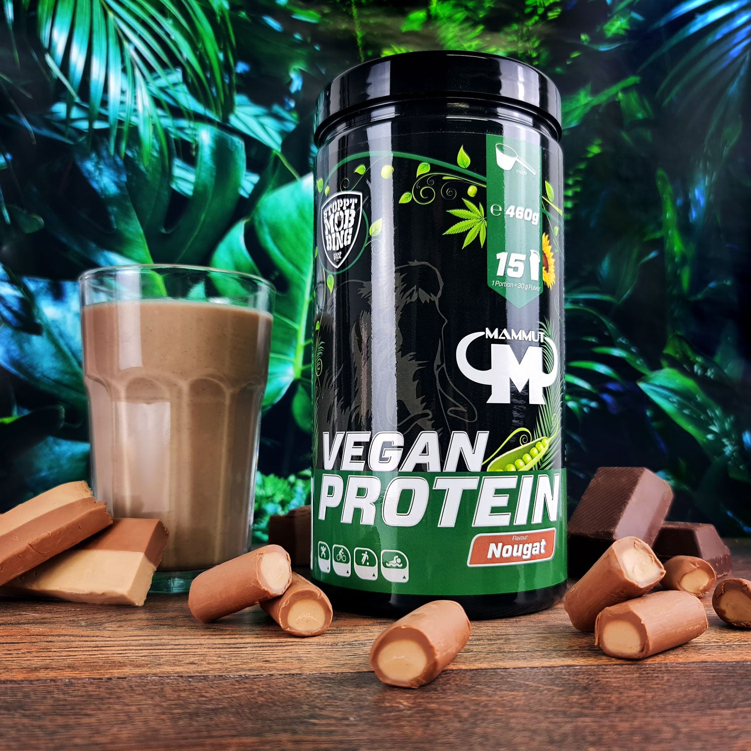 Vegan Protein - Nougat - 460 g Dose#geschmack_nougat