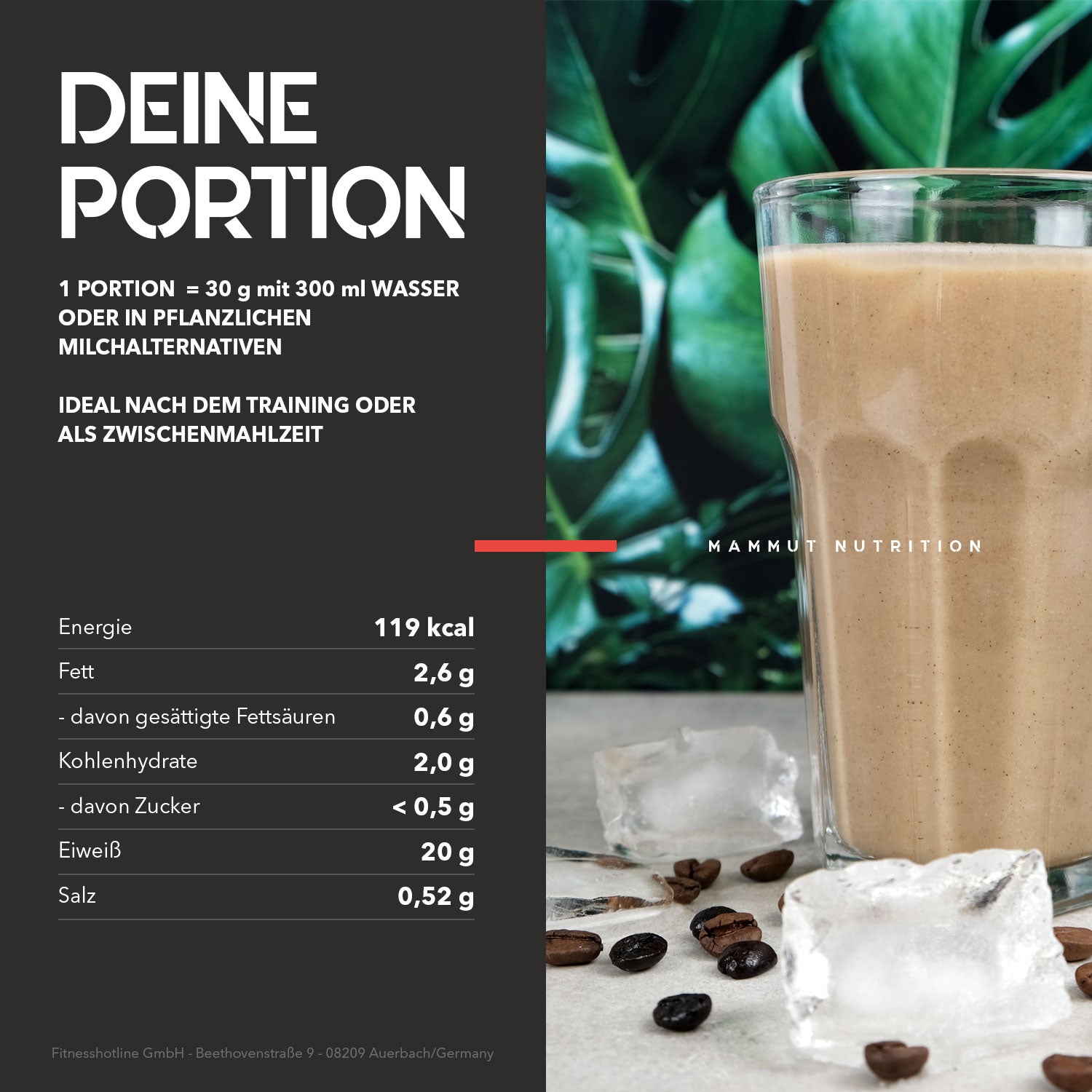 Vegan Protein - Iced Coffee - 460 g Dose#geschmack_iced-coffee