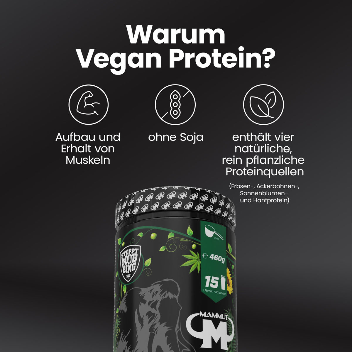 Vegan Protein - Iced Coffee - 460 g Dose#geschmack_iced-coffee
