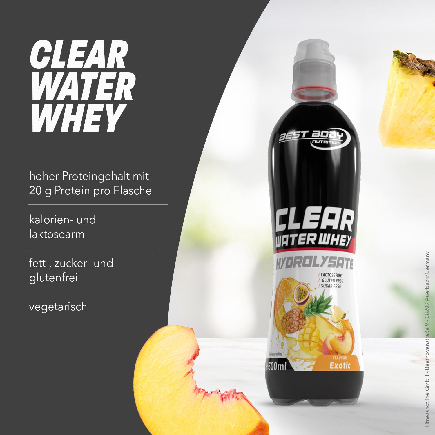 Clear Water Whey Drink - RTD - Exotic - 500 ml PET Flasche#geschmack_exotic