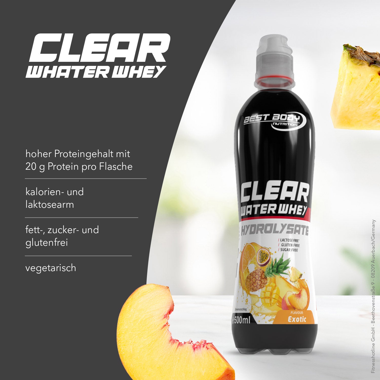 Clear Water Whey Drink - RTD - Exotic - 500 ml PET Flasche#geschmack_exotic