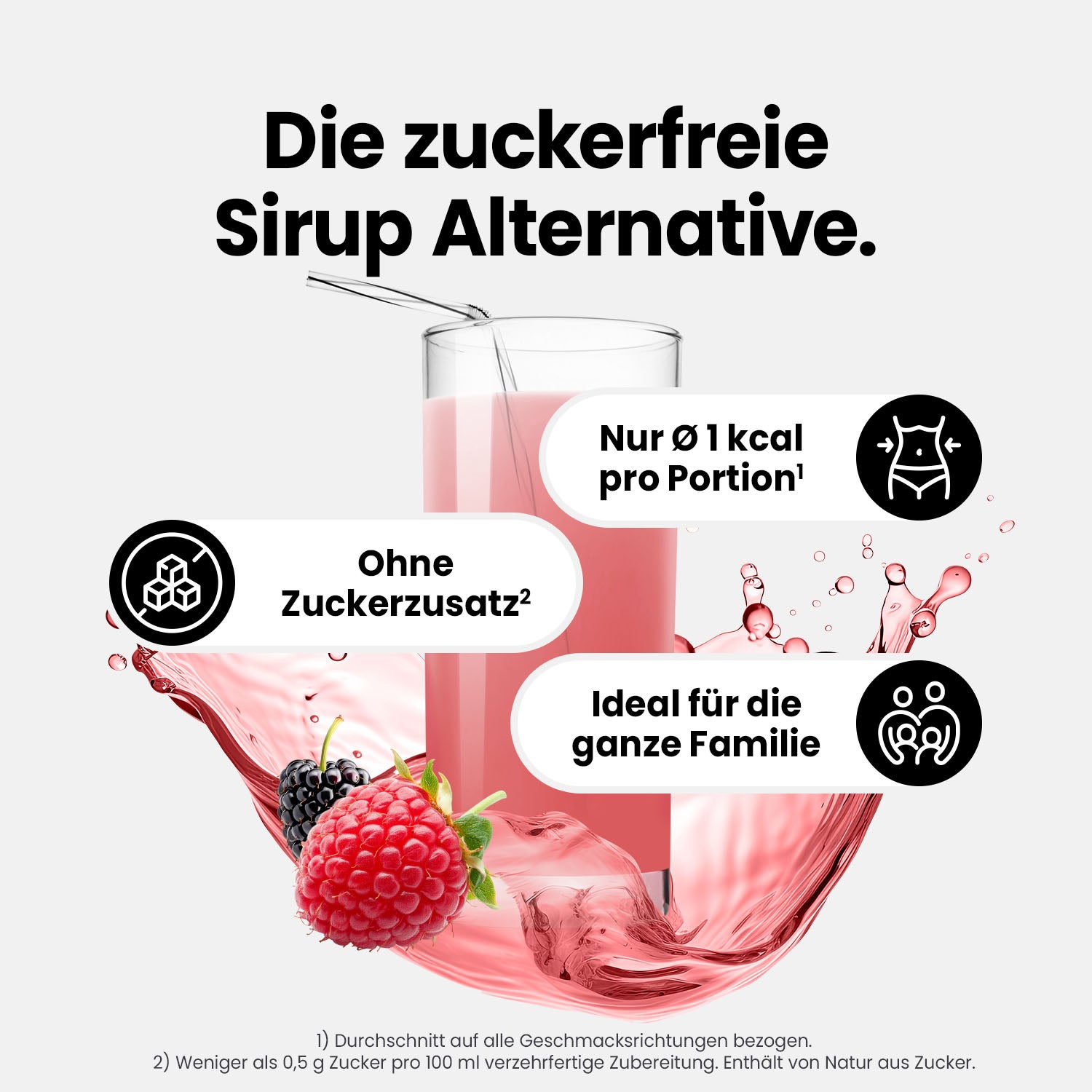 Vital Drink Zerop - Waldfrucht - 1000 ml Flasche#geschmack_waldfrucht