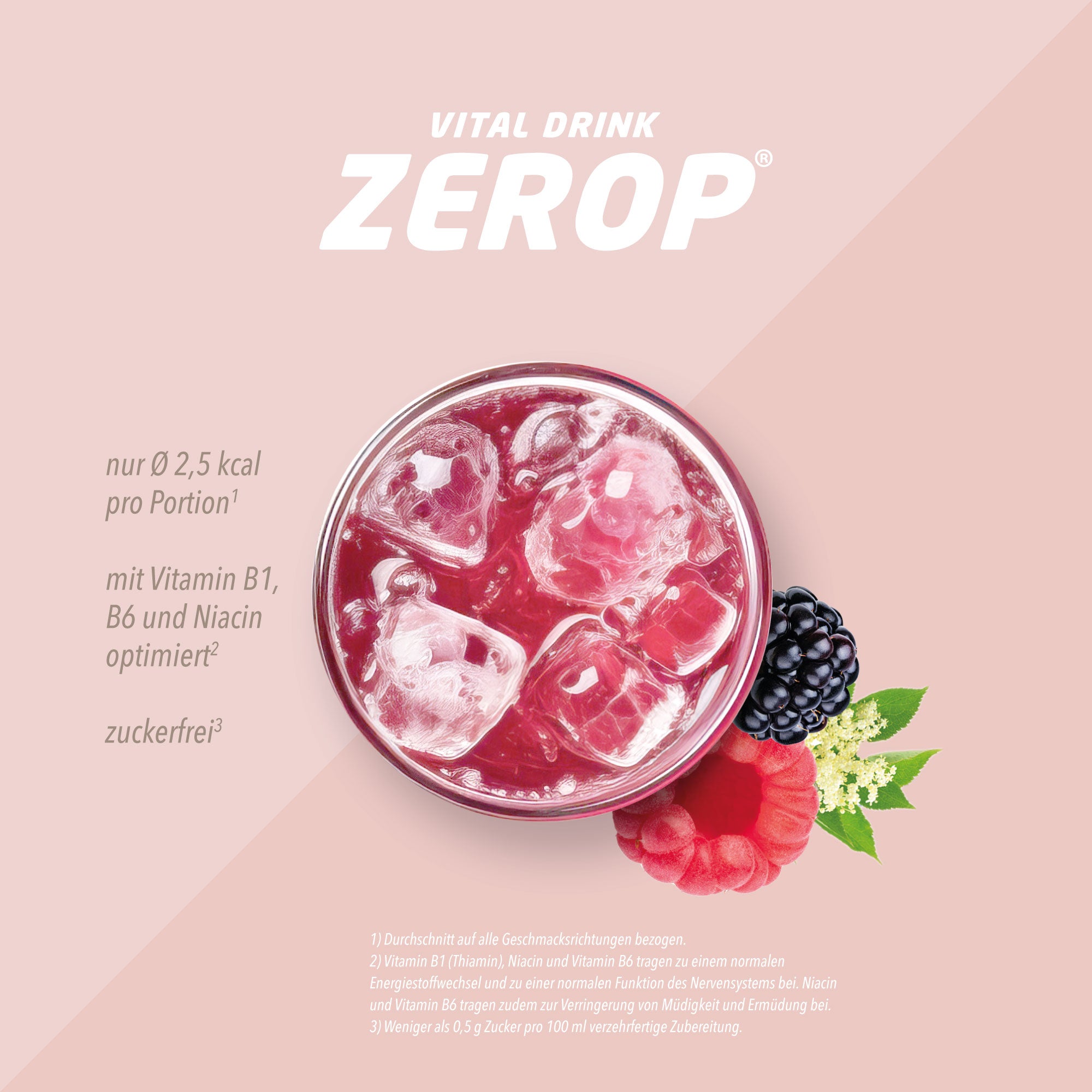 Vital Drink Zerop - Waldfrucht - 1000 ml Flasche#geschmack_waldfrucht