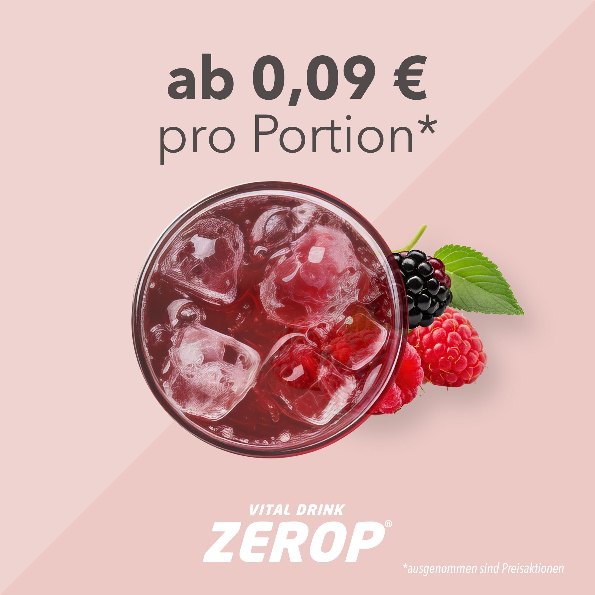 Vital Drink Zerop - Waldfrucht - 1000 ml Flasche#geschmack_waldfrucht