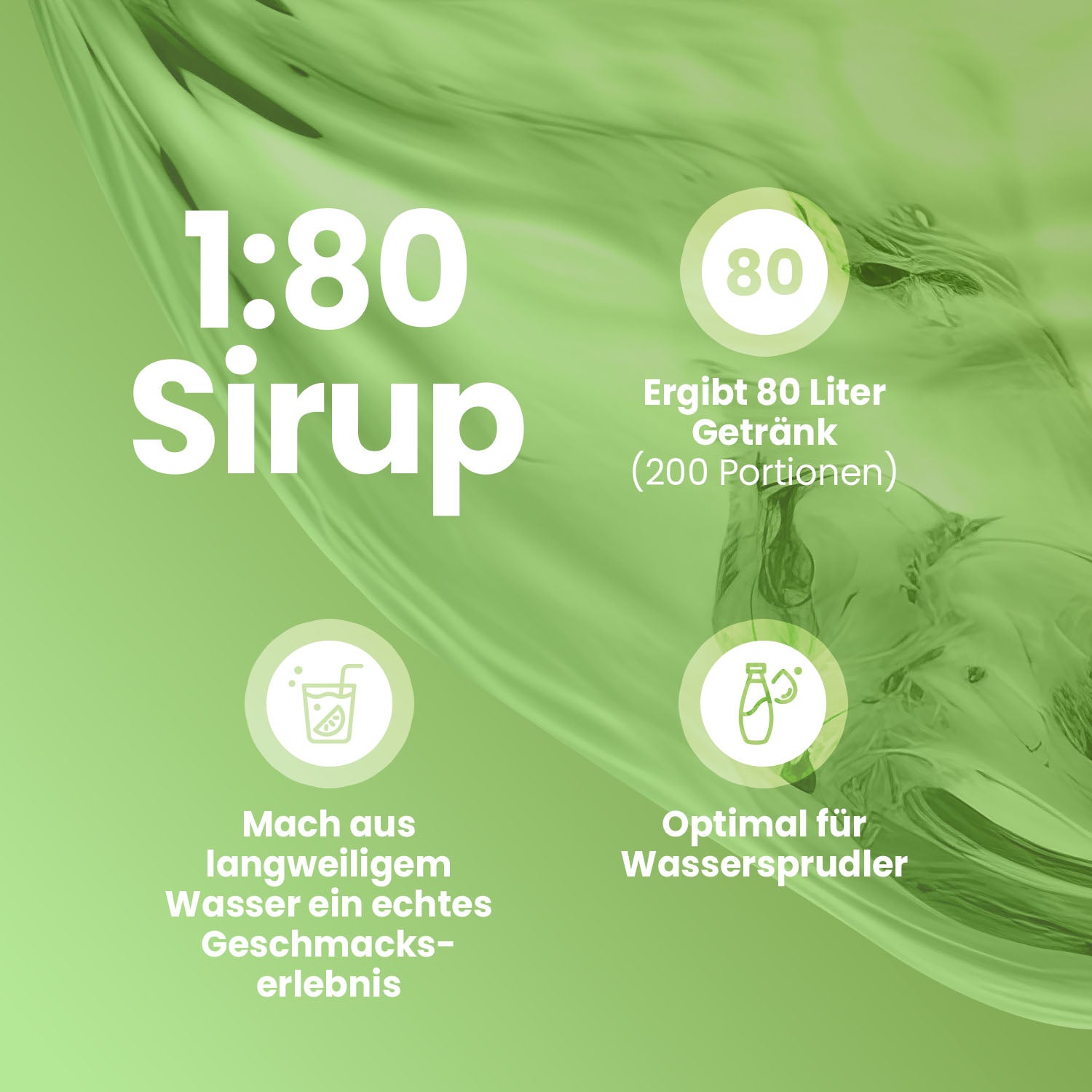 Vital Drink Zerop - Grüner Apfel - 1000 ml Flasche#geschmack_gr-ner-apfel