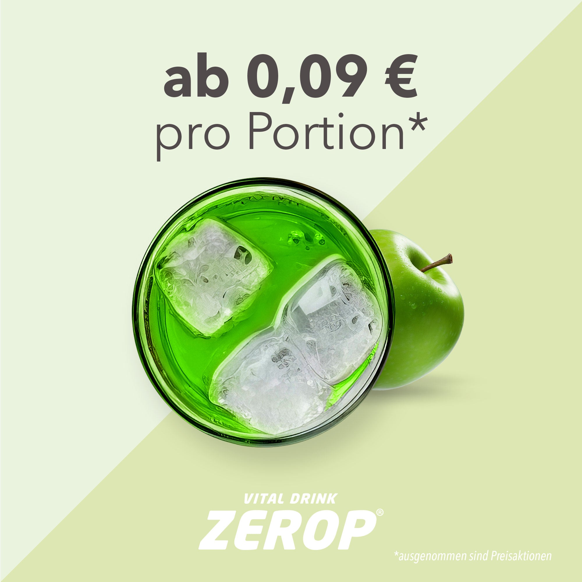 Vital Drink Zerop - Grüner Apfel - 1000 ml Flasche#geschmack_gr-ner-apfel