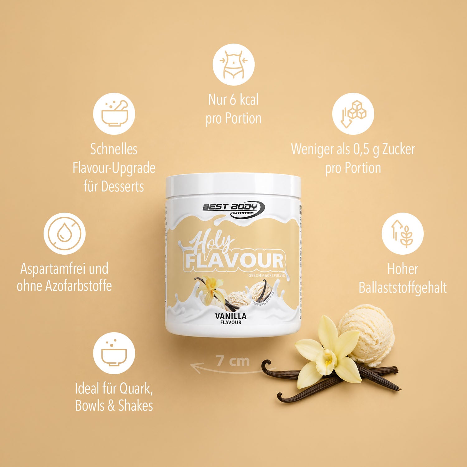 Holy Flavour - Geschmackspulver - Vanilla - 90 g Dose#geschmack_vanilla