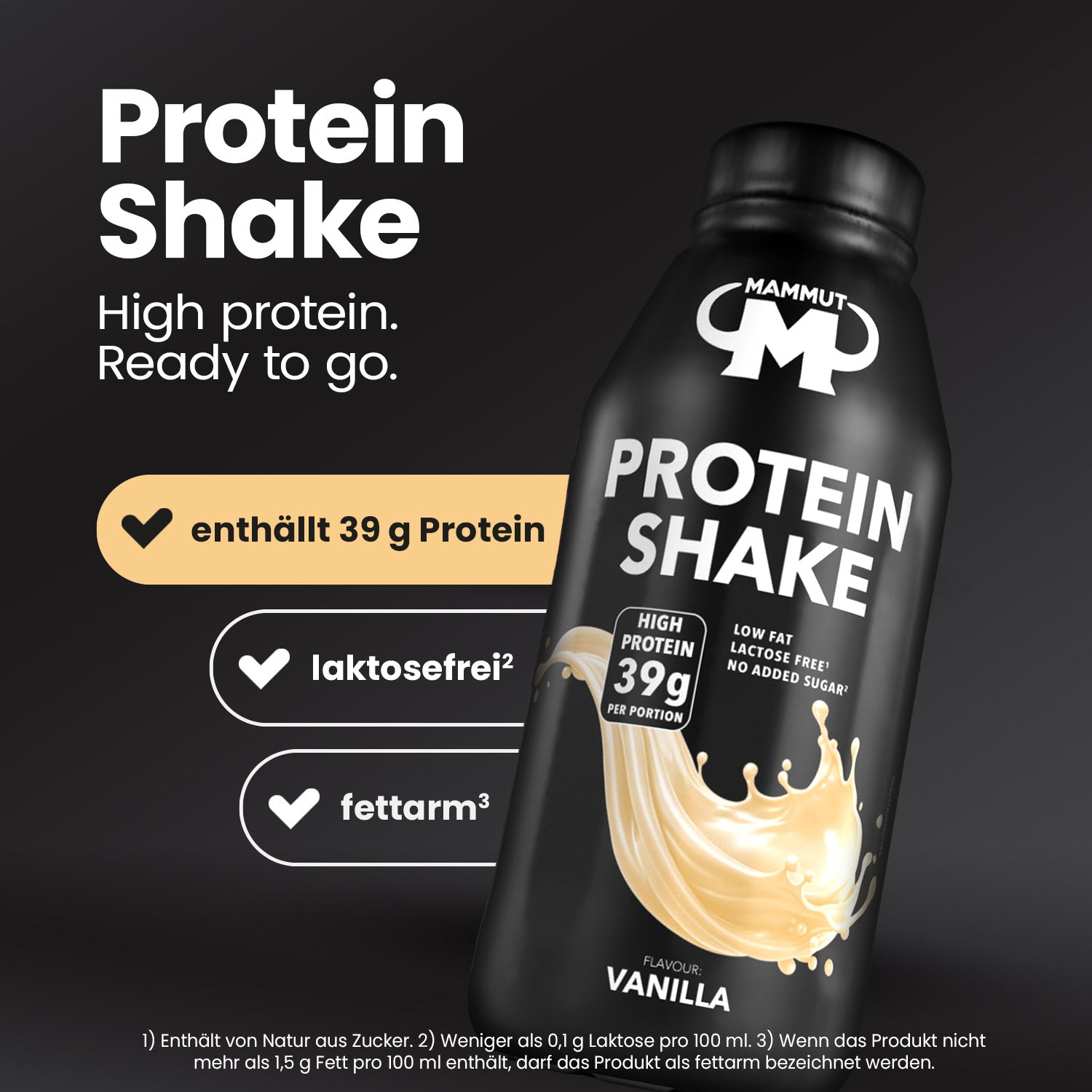 Protein Shake - RTD - Vanilla - 500 ml PET Flasche#geschmack_vanilla