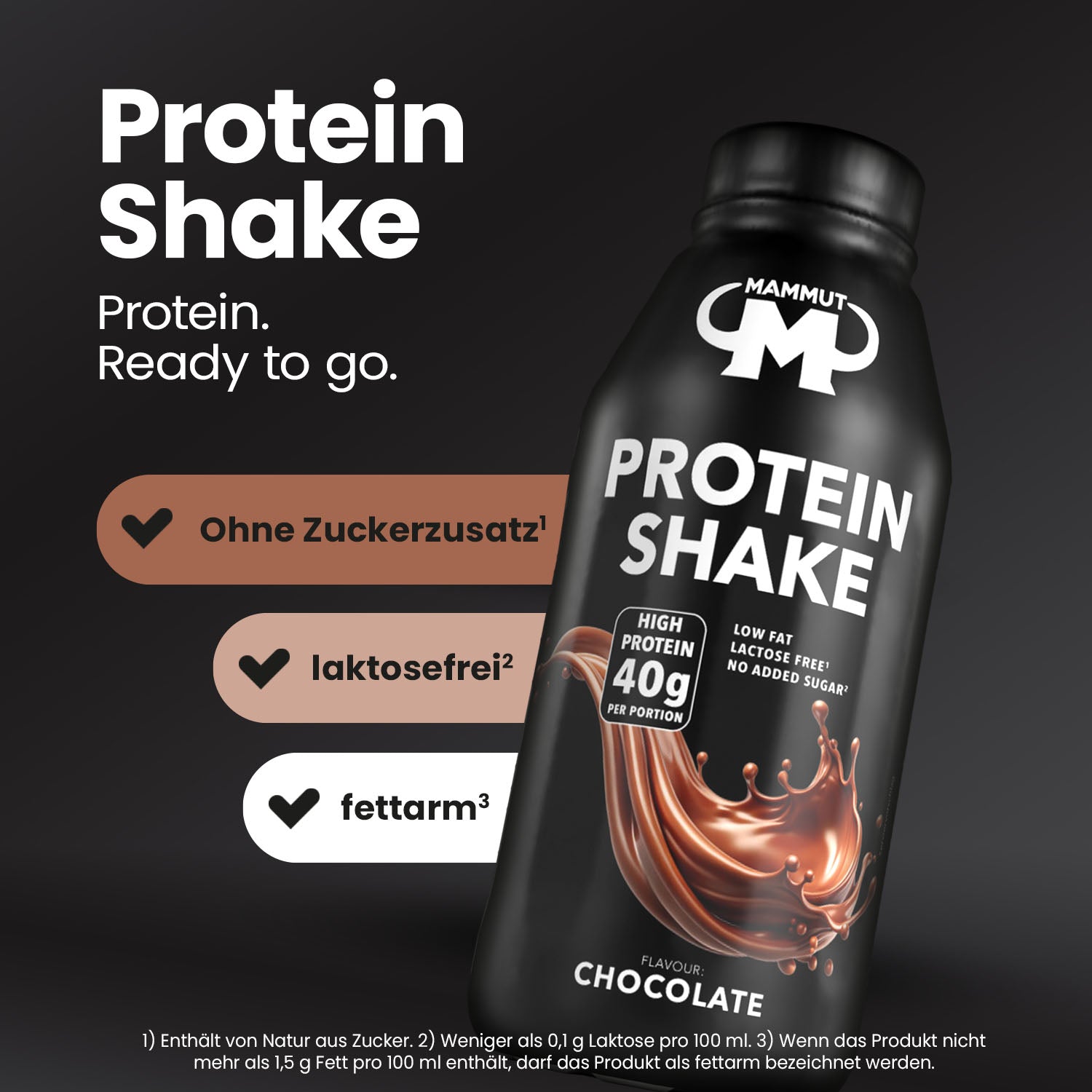 Protein Shake - RTD - Chocolate - 500 ml PET Flasche#geschmack_chocolate