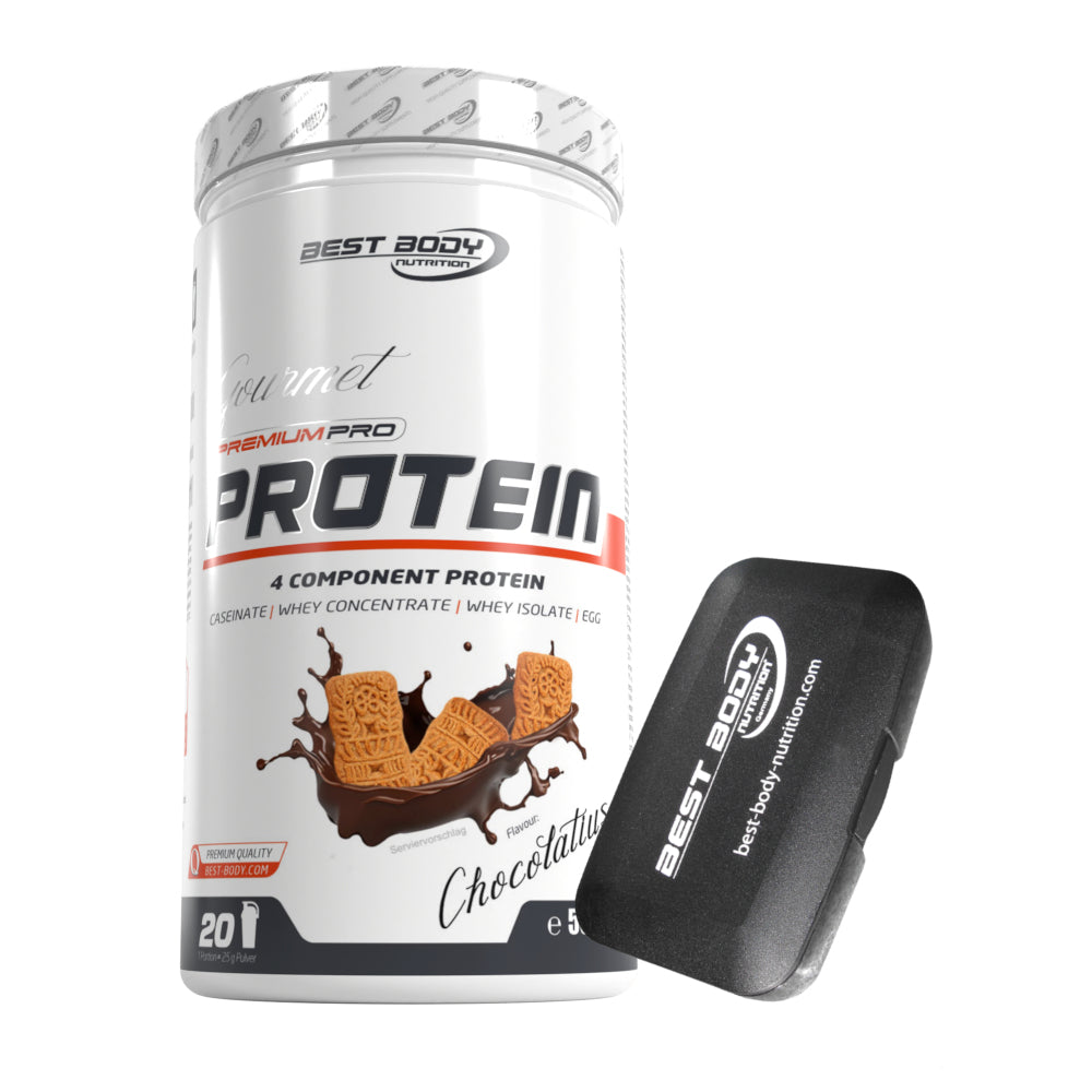 Gourmet Protein - Chocolatius - 500 g Dose + Pillenbox#geschmack_chocolatius