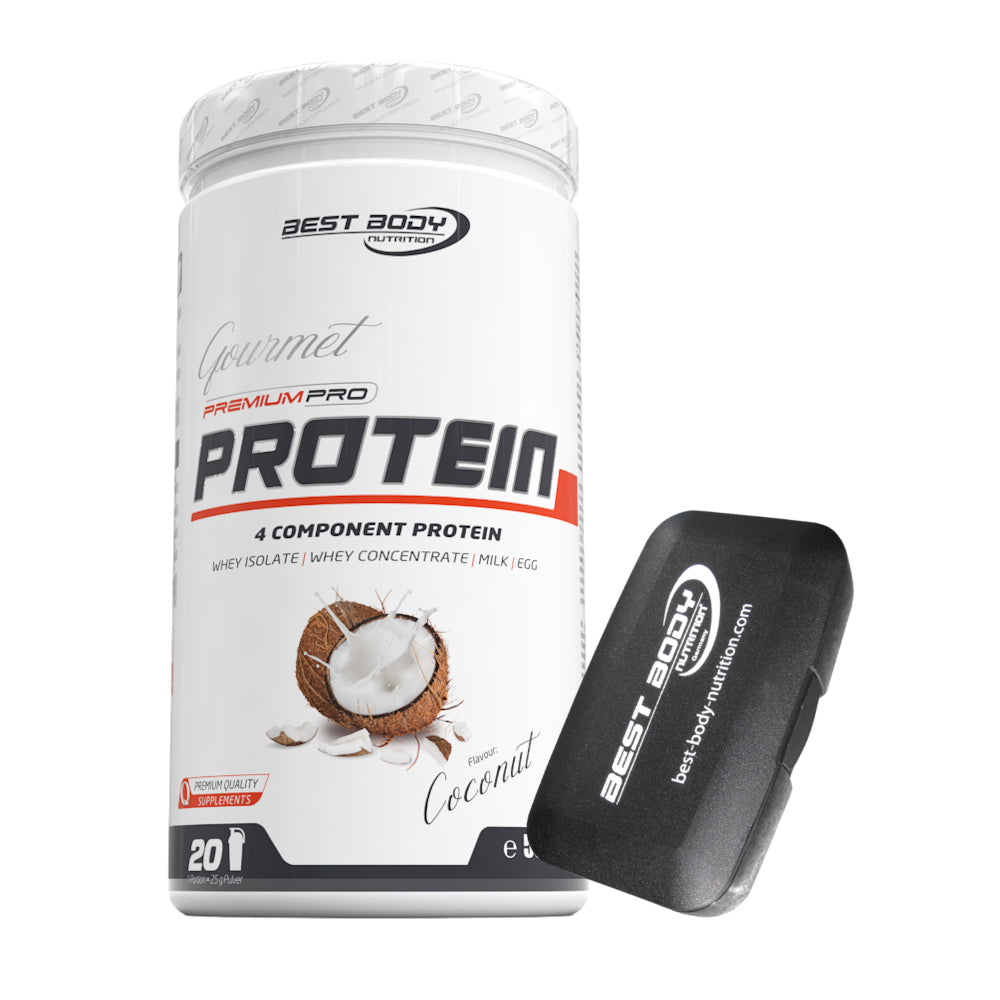 Gourmet Protein - Coconut - 500 g Dose + Pillenbox#geschmack_coconut