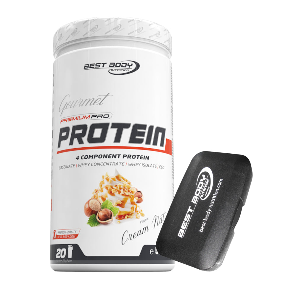 Gourmet Protein - Cream Nut - 500 g Dose + Pillenbox#geschmack_cream-nut