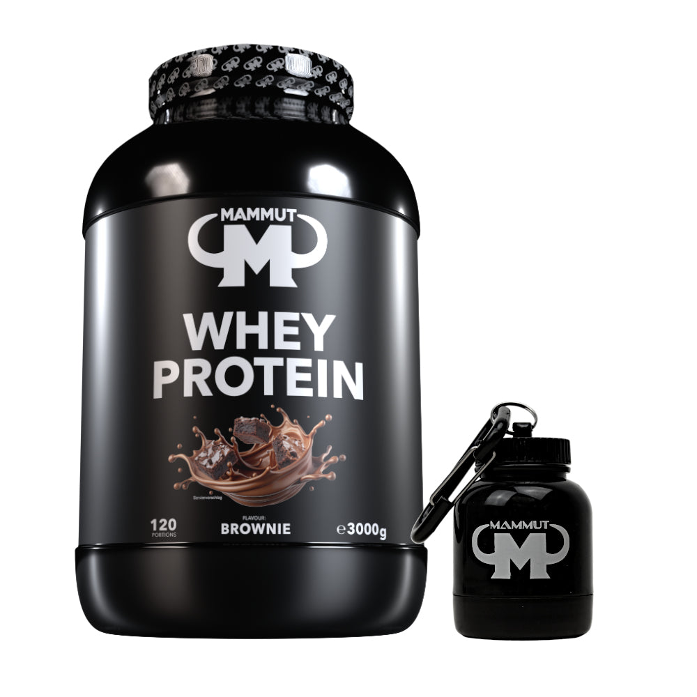 Whey Protein - Brownie - 3000 g Dose + Powderbank#geschmack_brownie
