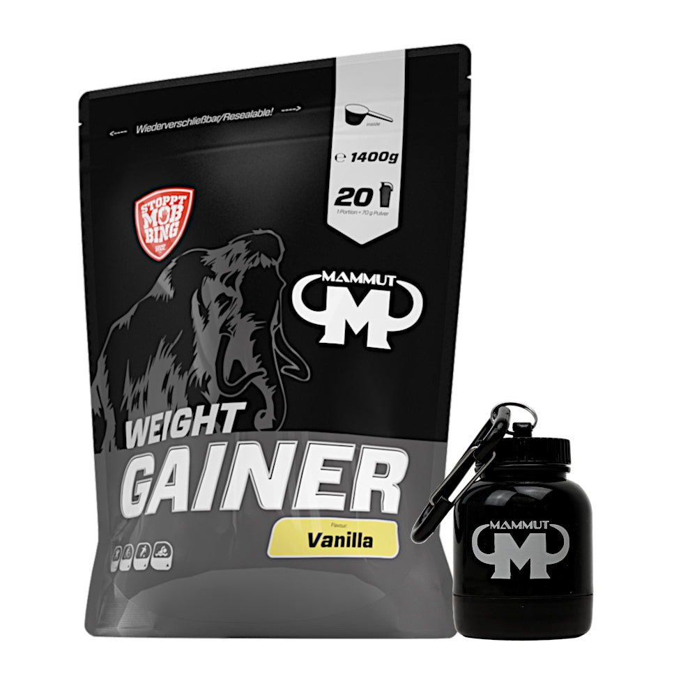 Weight Gainer Crash 5000 - Vanilla - 1400 g Beutel + Powderbank#geschmack_vanilla