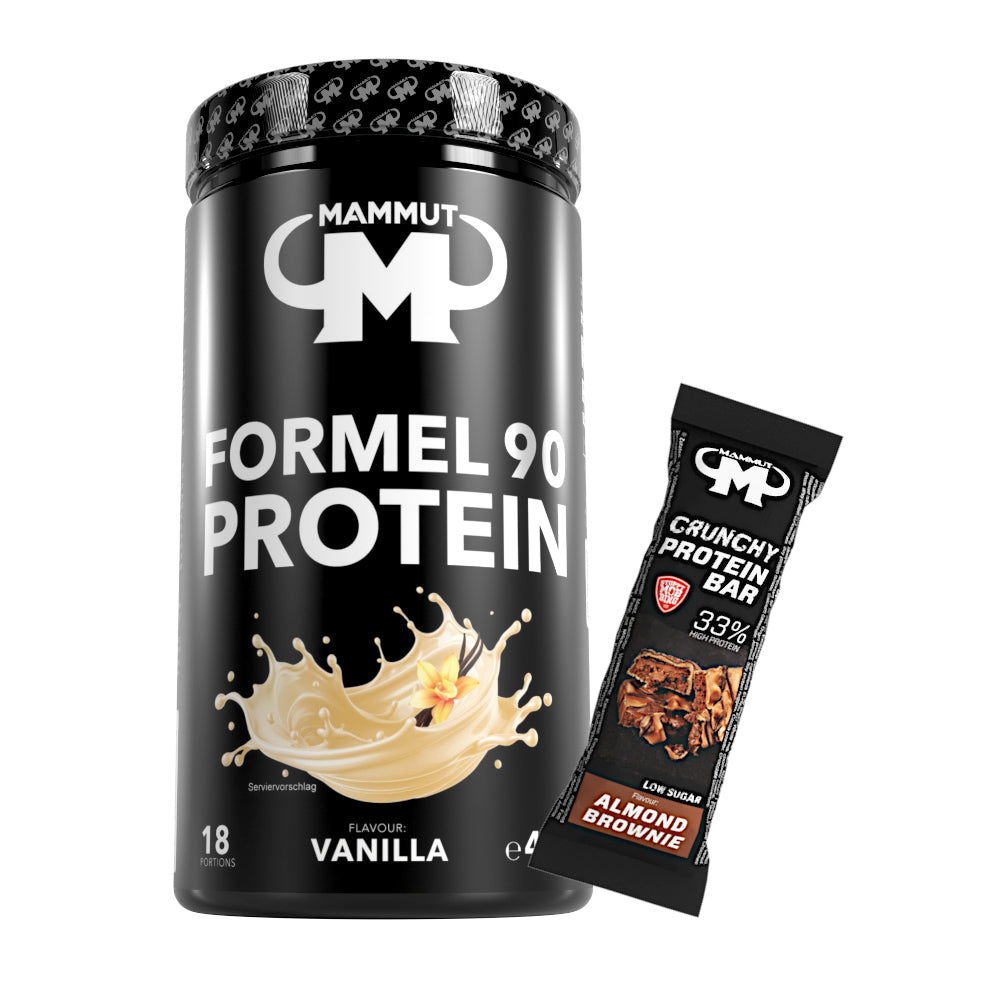 Formel 90 Protein - Vanilla - 460 g Dose + Protein Bar (Almond Brownie)#geschmack_vanilla