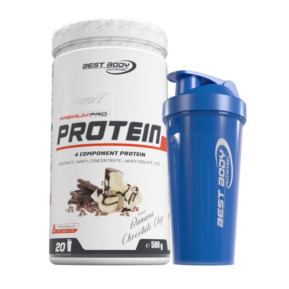 Gourmet Protein - Banana Chocolate Chip - 500 g Dose + Shaker#geschmack_banana-chocolate-chip