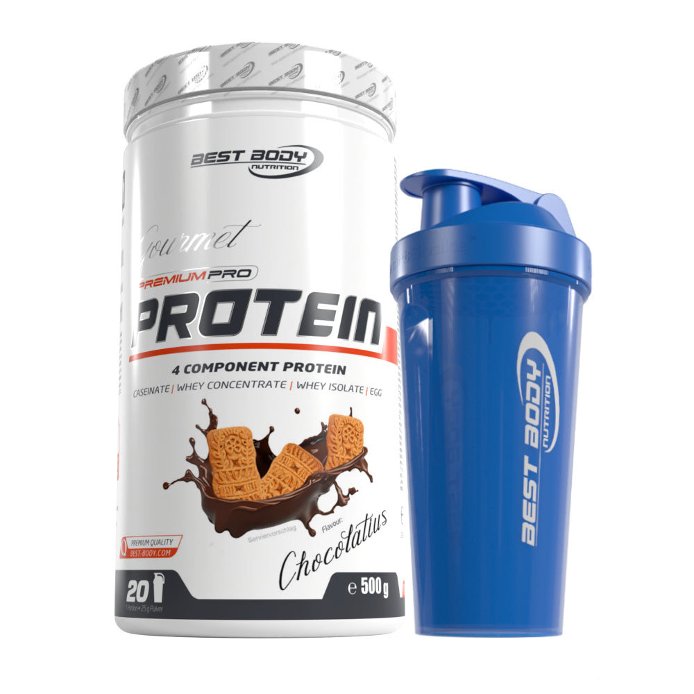 Gourmet Protein - Chocolatius - 500 g Dose + Shaker#geschmack_chocolatius
