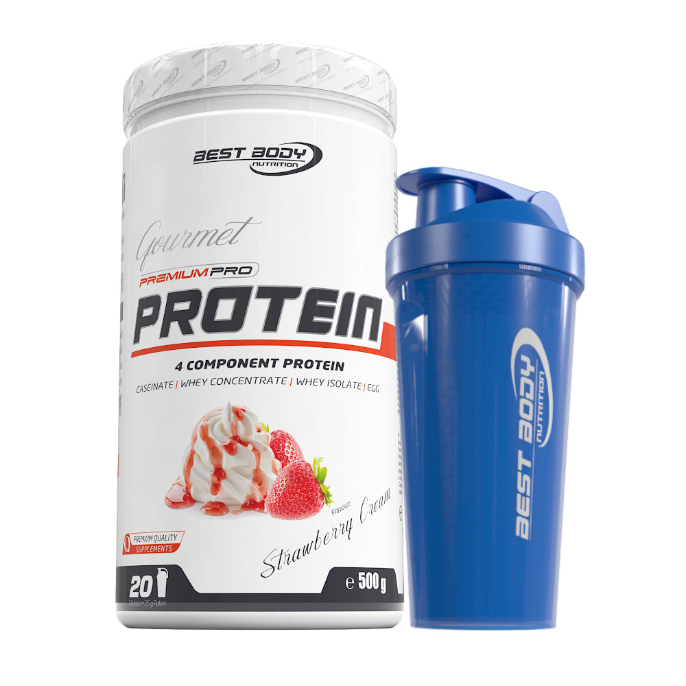 Gourmet Protein - Strawberry Cream - 500 g Dose + Shaker#geschmack_strawberry-cream